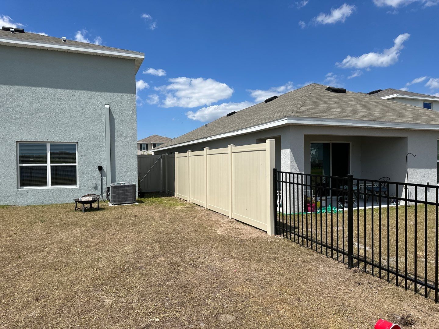 Vinyl Fence Installation using Vinyl Fence and Black 3 Rail Aluminum Fence  by Asap fence and gates, LLC