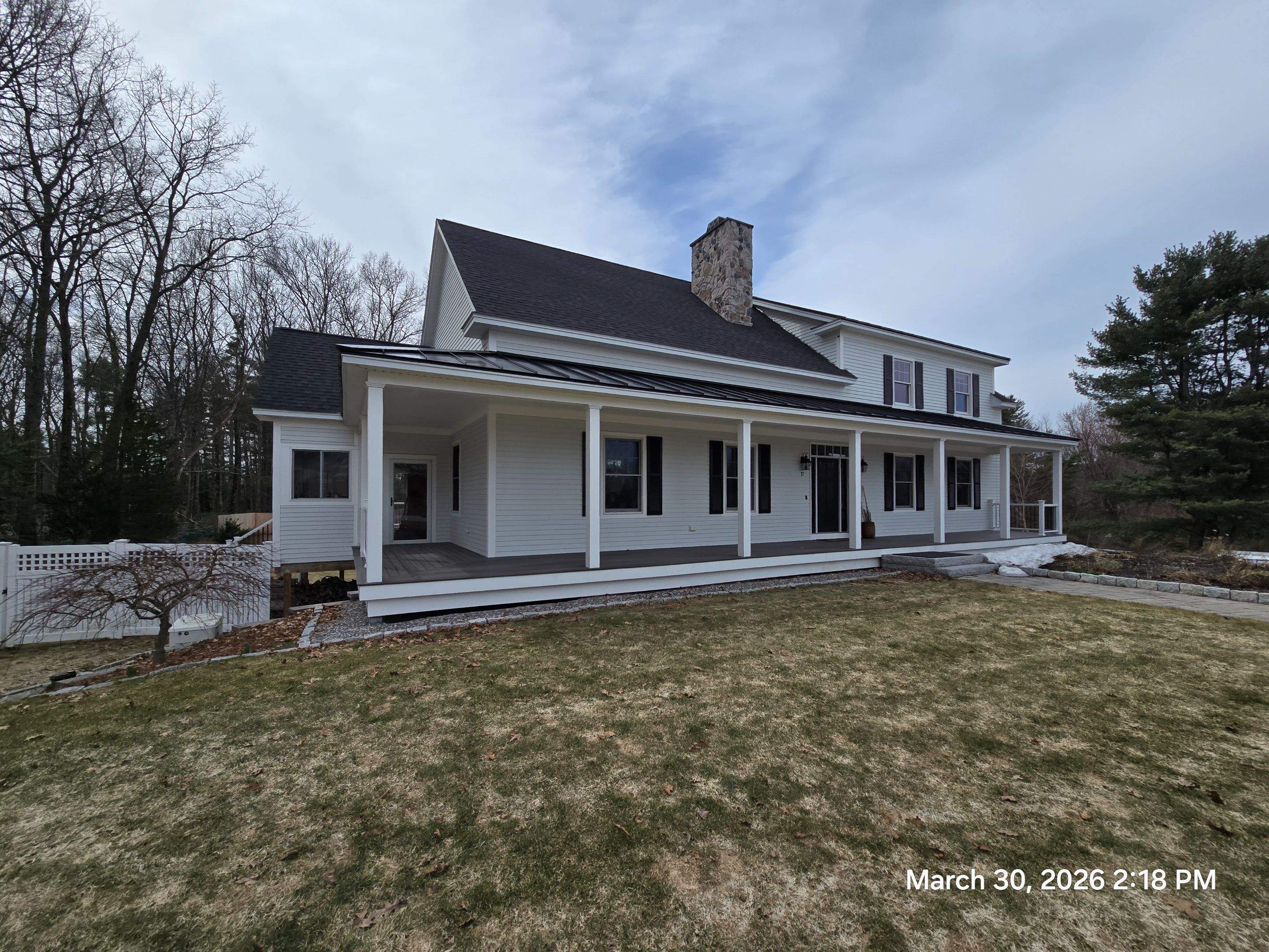 Full Exterior Painting for Bedford Farmhouse and Carriage House Garage by The Persnickety Painters