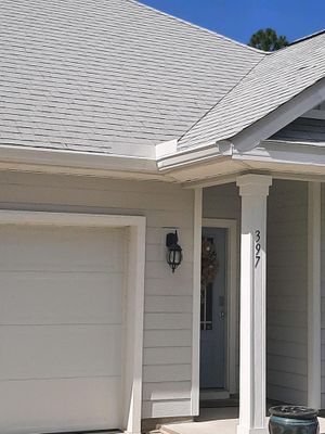 Seamless Gutter Installation using White