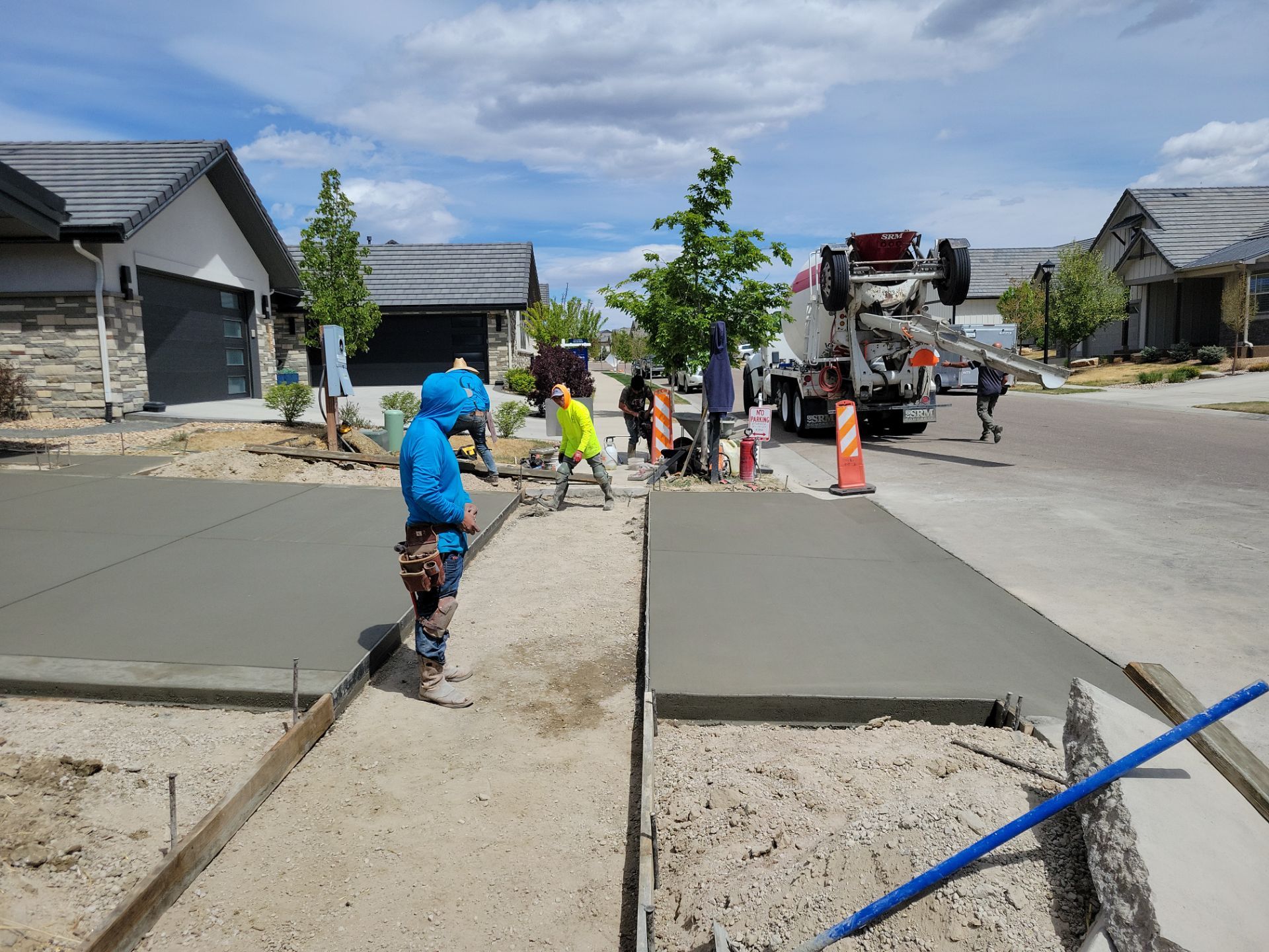 Stamped Concrete Patio and Custom Walkway Installation in Berthoud, Colorado by Center Line Concrete