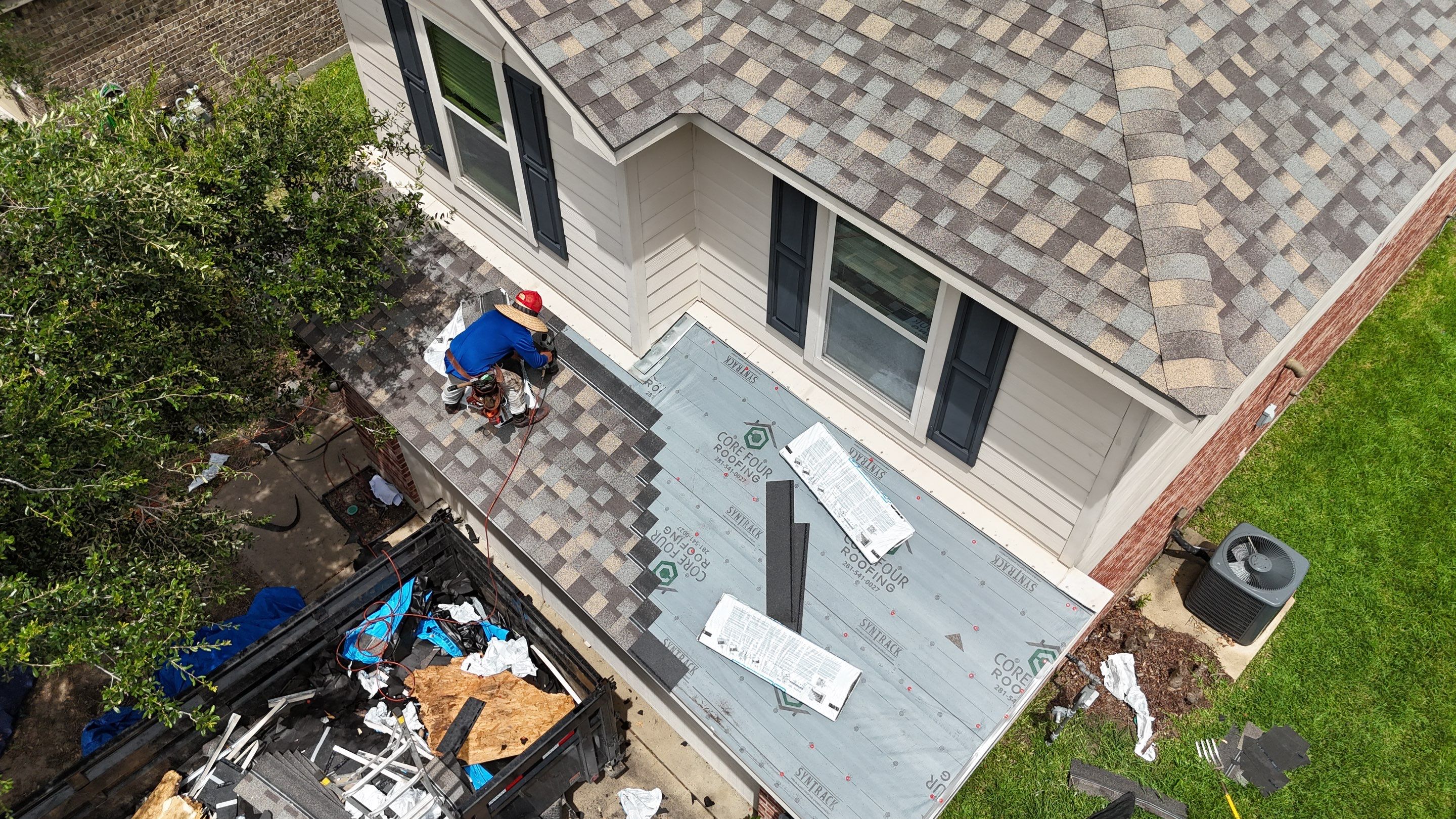 Residential Roofing Installation using IKO Cambridge by Core Four Roofing