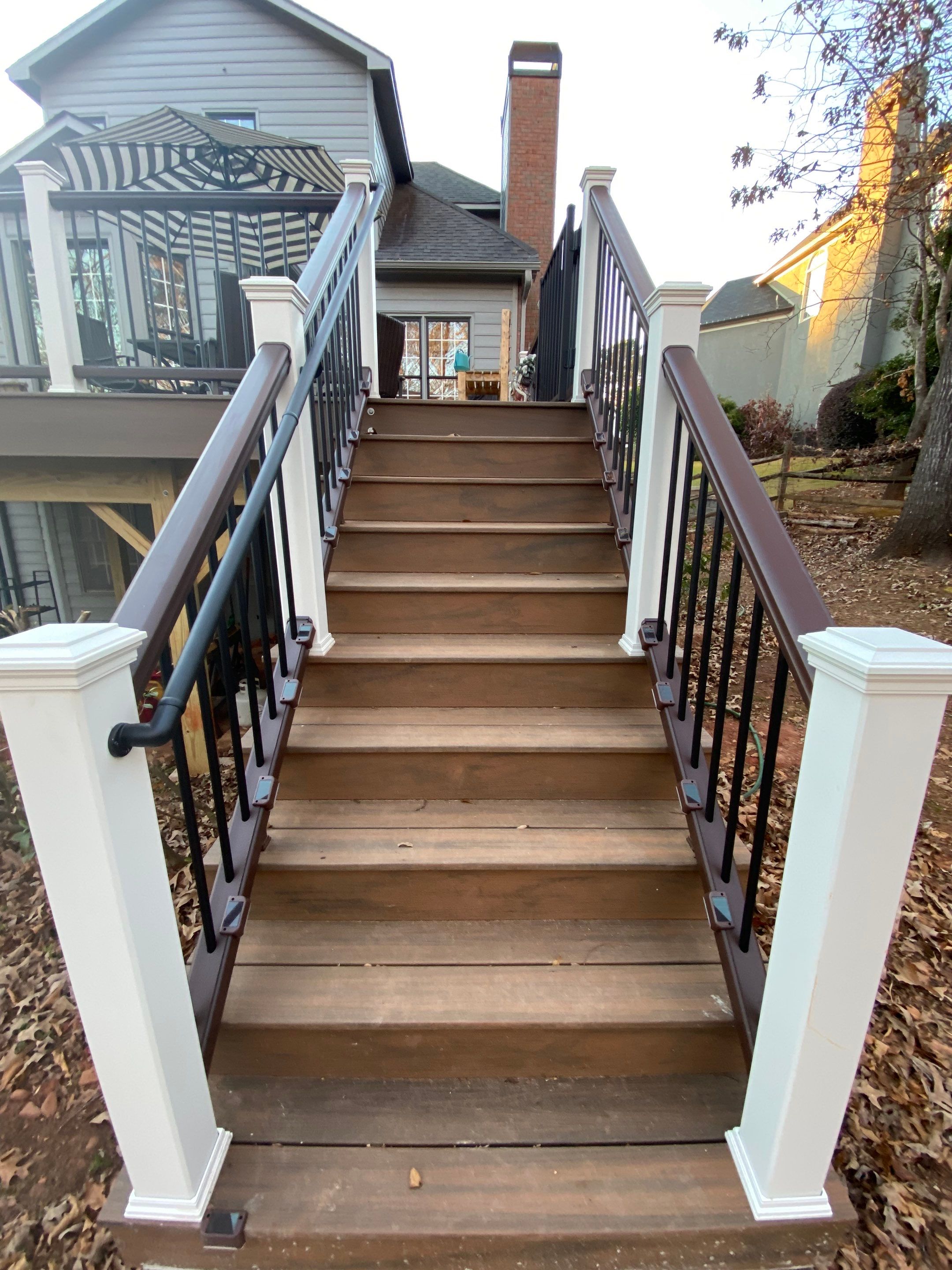 Elevated Deck Replacement and Composite Stair Installation in Suwanee by Swift Home Renovations