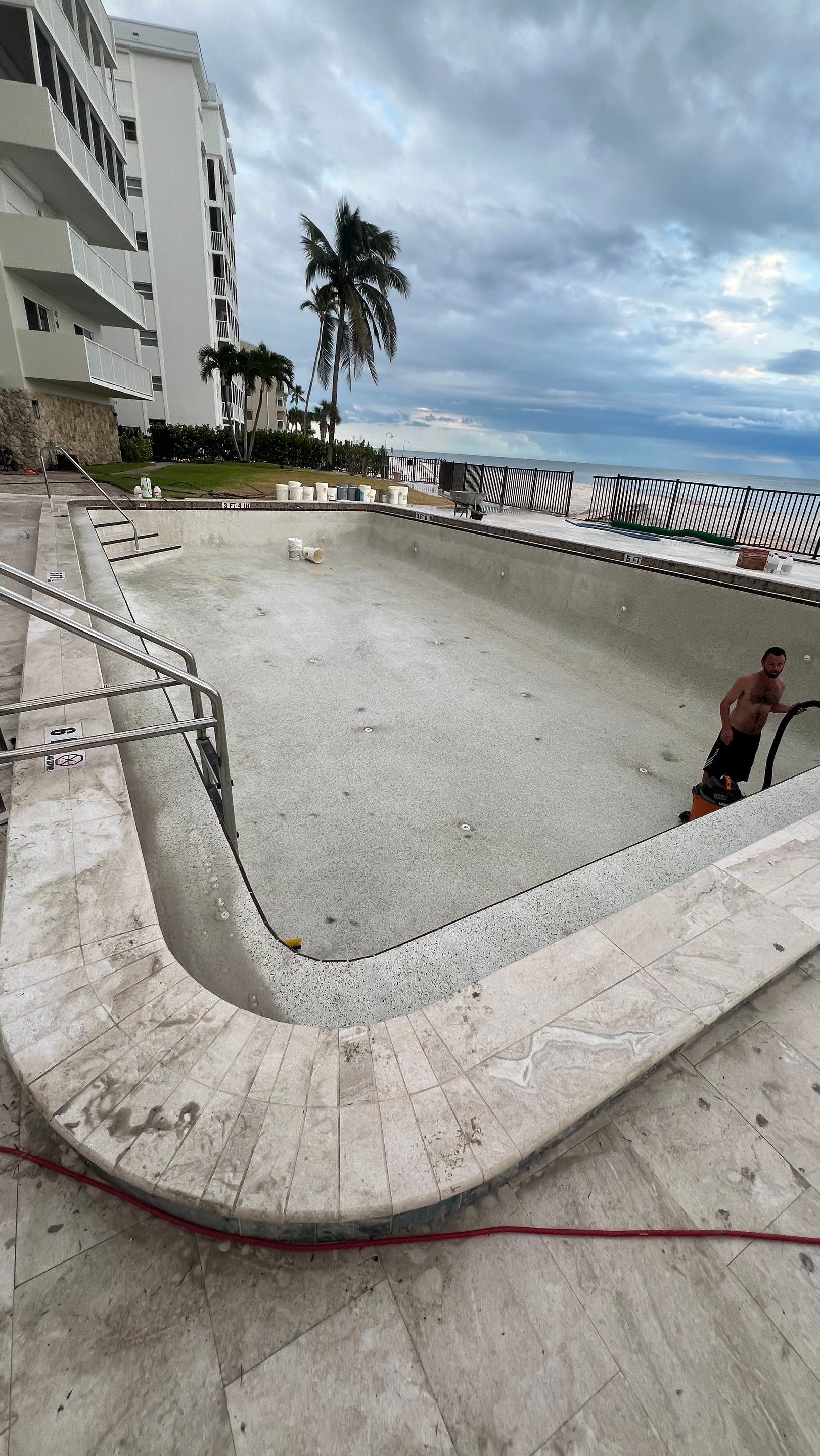 Naples Condo Pool Cleanout by APS Power & Water