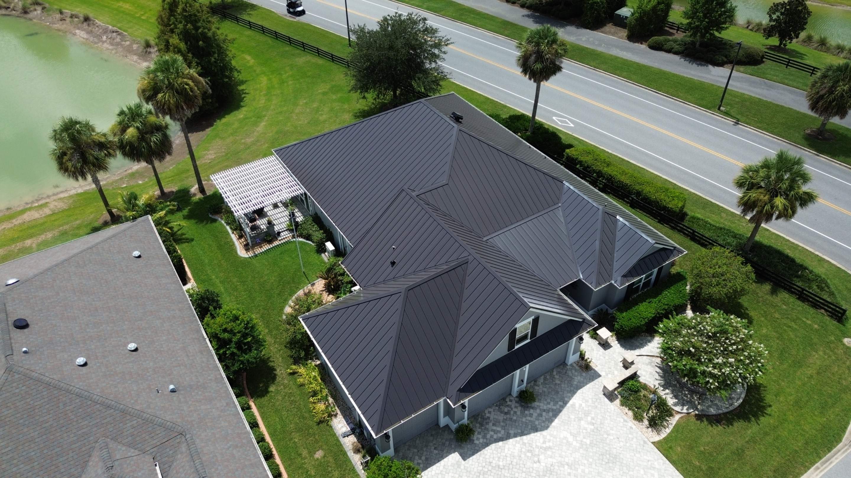Before and After Shingle to Metal Residential Reroof | The Villages Fl by Gold Key Roofing