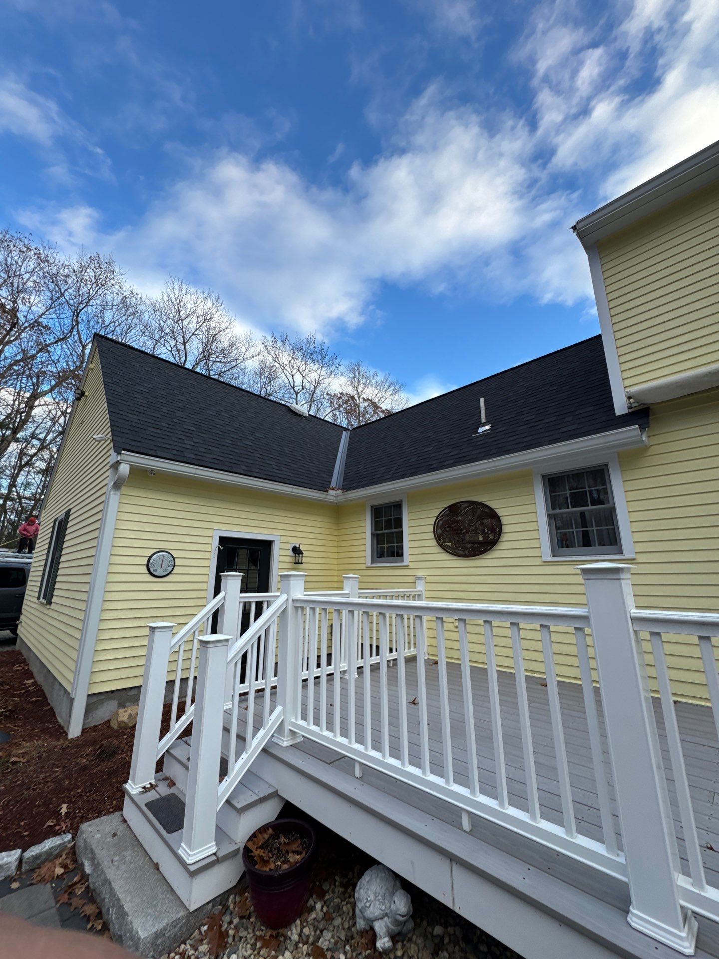 Chelmsford Premium Roof: Onyx Black Shingles with Standing Seam Metal Porch by Mighty Dog Roofing of Greater Middlesex County