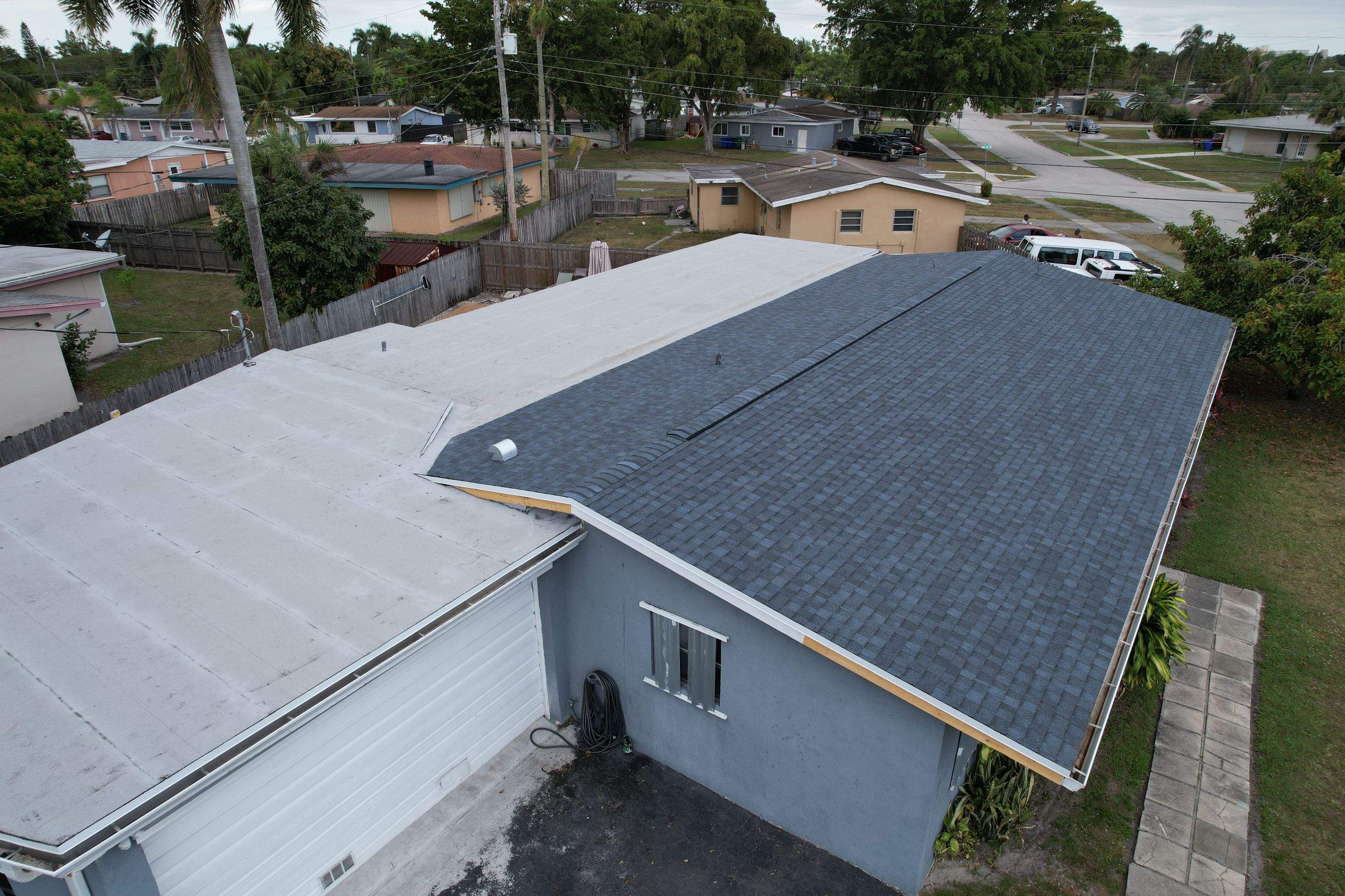 Shingles & Flat using CT Landmark Pro Ar Coastal Blue by Roofing Recovery