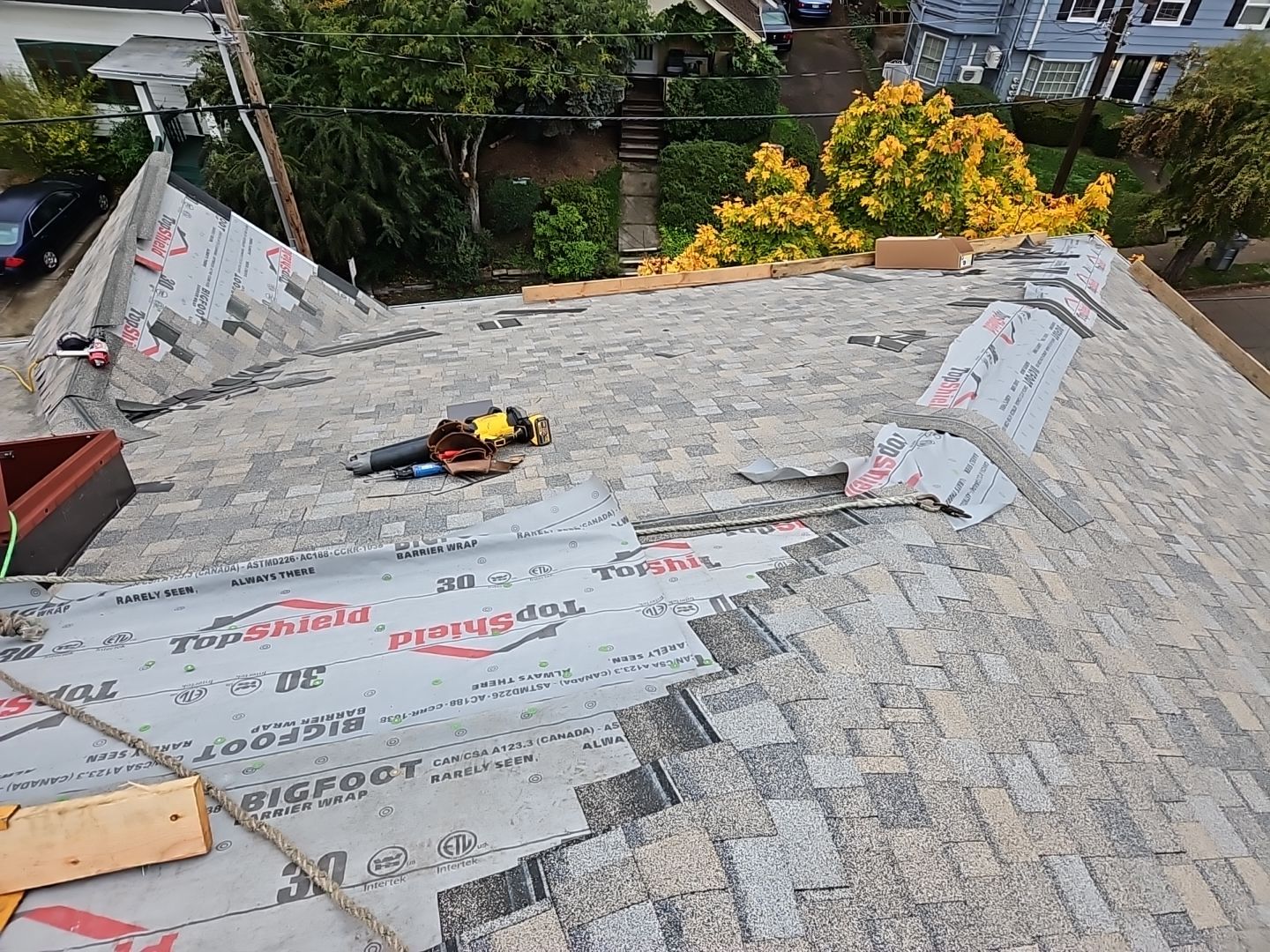 Commercial Roofing Installation using IKO Dynasty (Color: Biscayne) by Orezona Building & Roofing Company, Inc.