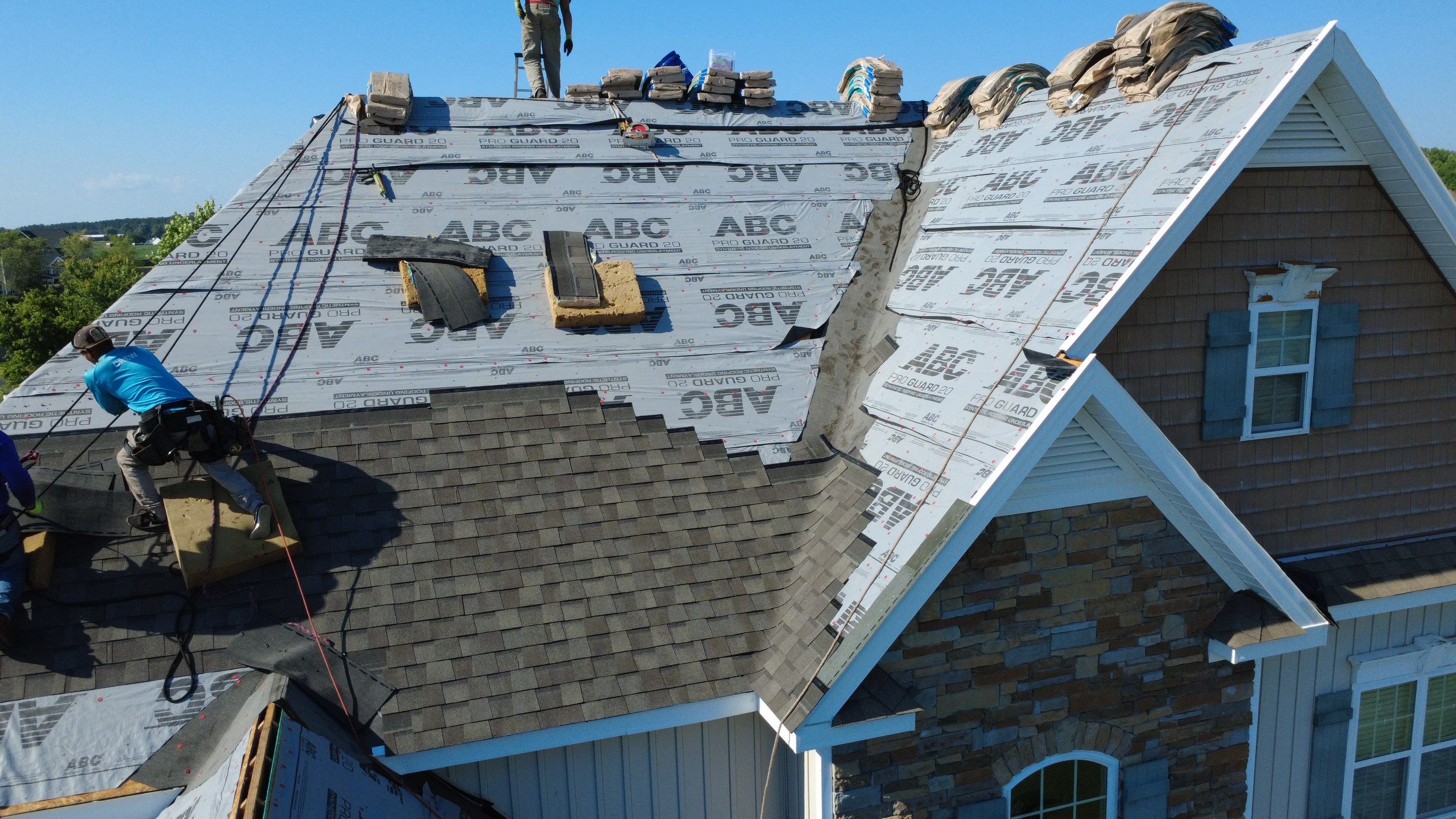 Roof Replacement in Jacksonville, NC using Landmark Weathered Wood by RGR Construction and Roofing, LLC