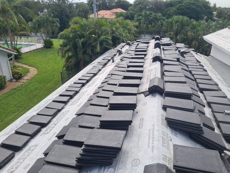 Residential Roofing Installation using Eagle Roofing Tile by BLUES BROTHERS ROOFING