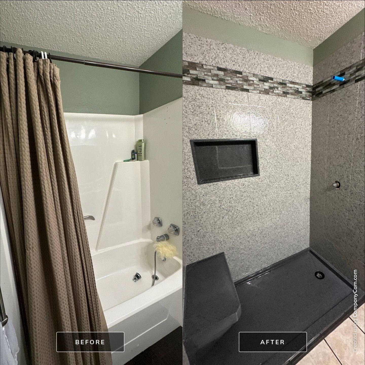 Bathroom Remodel using The Onyx Collection by Ekon Bath, LLC