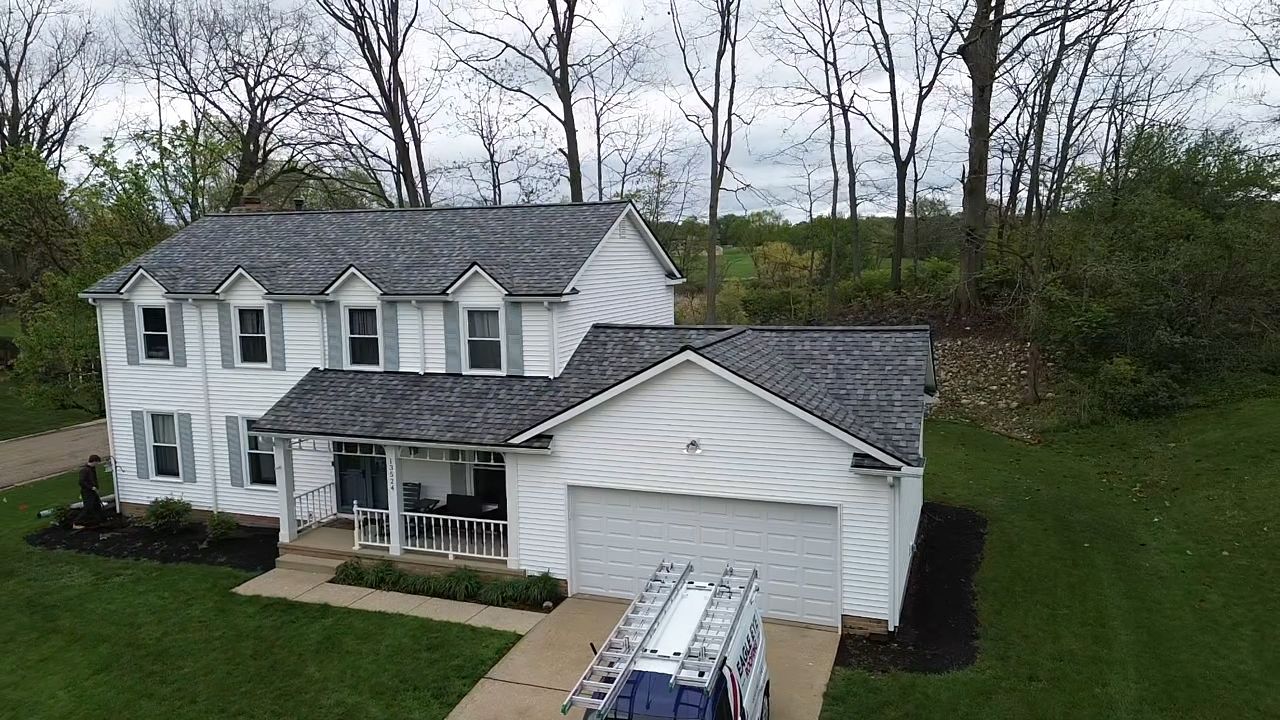 Atlas Pinnacle, Color, Coastal Granite, Drip Edge, Color, Black by Eagle Eye Roofing