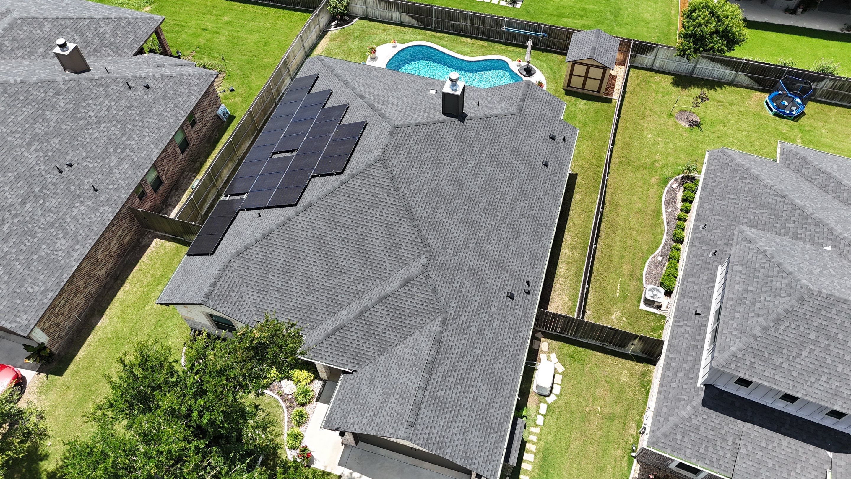 Temple TX — Hail Damage Roof Replacement & Solar Detach and Reset, South Temple by ROAM Roof & Solar