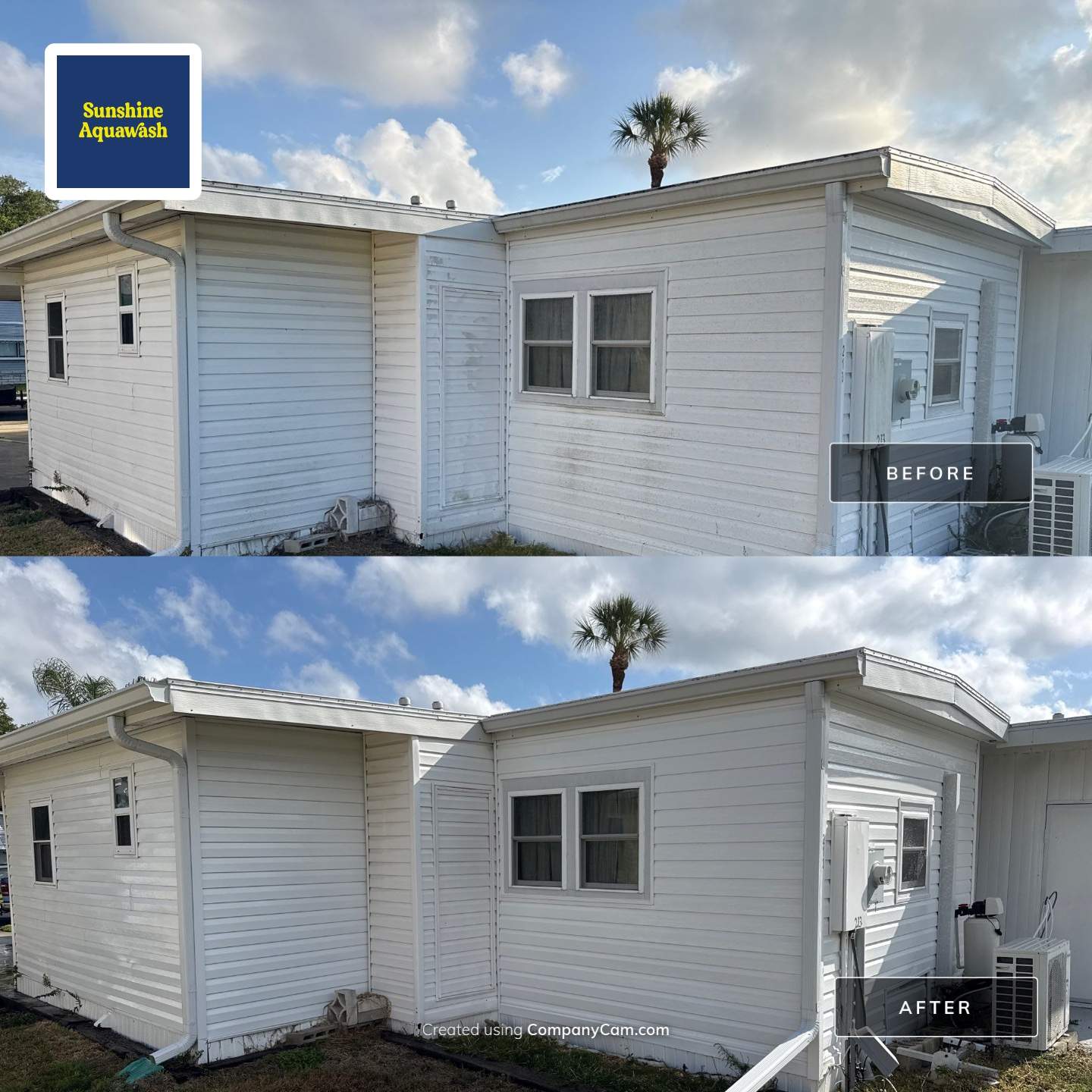 Mobile Home Soft Wash & TPO Roof Cleaning in Leisure Lake Mobile Home Park – Palmetto, FL by Sunshine AquaWash