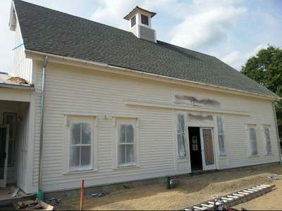 Galvanized Half Round Gutters on the Riverbend Education Facility-Natick, MA