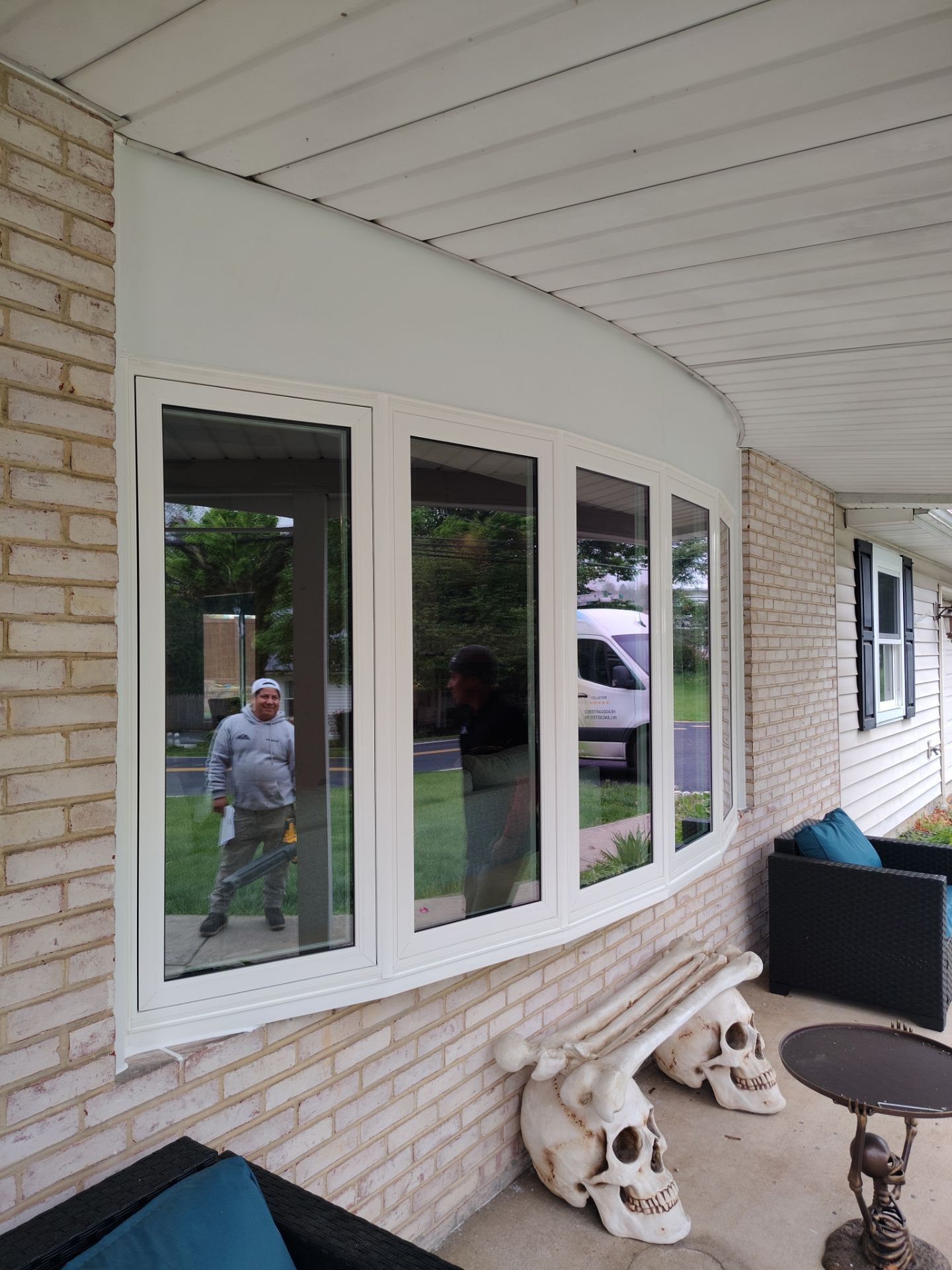 Double Hund Windows and Bow by Aspen Home Improvements