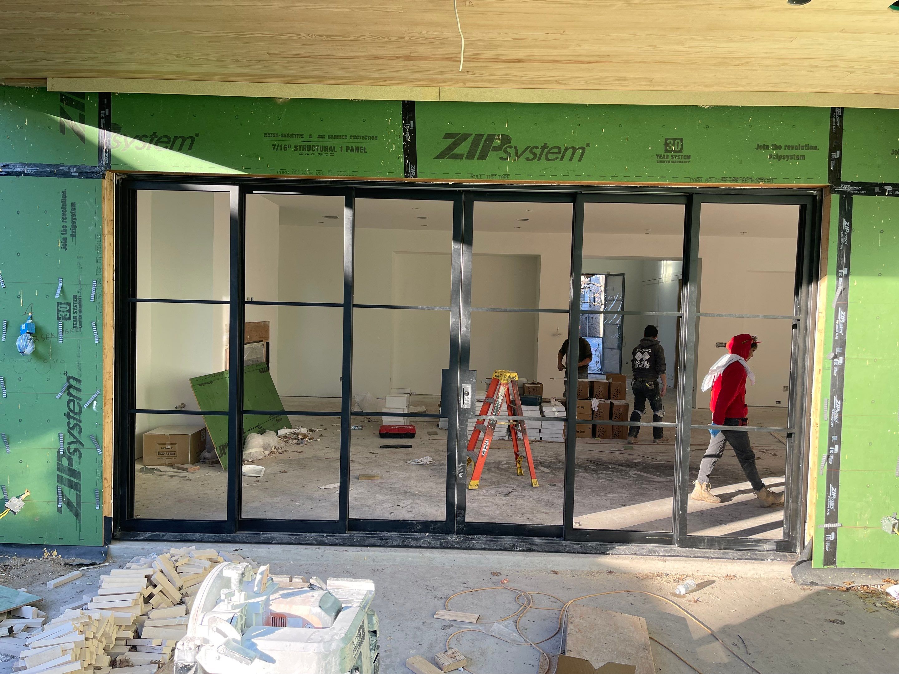 Custom 6-Panel Bi-Parting Sliding Pocket Door Installation in Dallas by Solara Custom Living