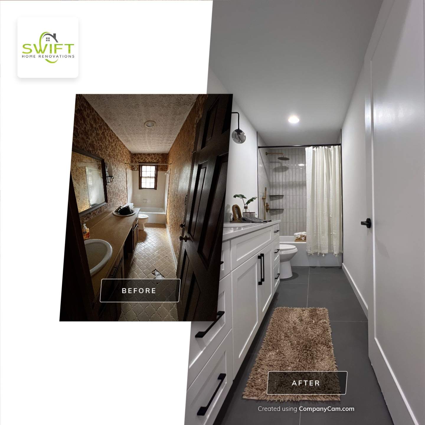Full Interior and Exterior Home Renovation with Finished Basement in Marietta by Swift Home Renovations