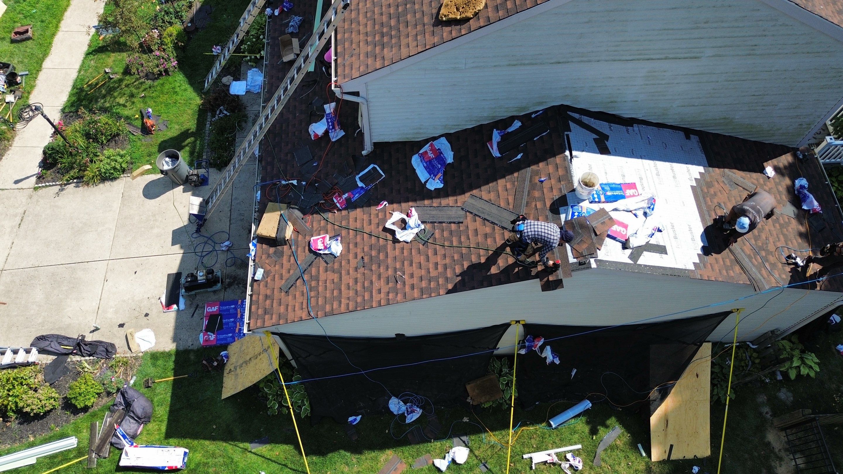 Residential Roofing Installation using Timberline HDZ Shingles - Hickory by RoofX 