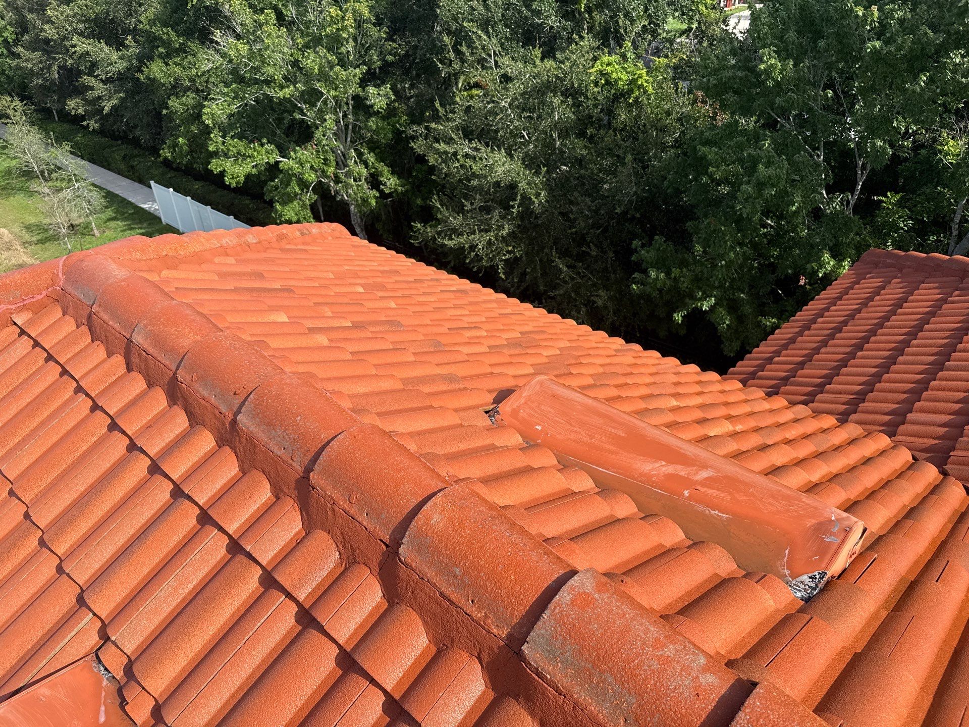 Soft Wash Tile Roof Cleaning in Sonoma Community, Sarasota, FL by Sunshine AquaWash