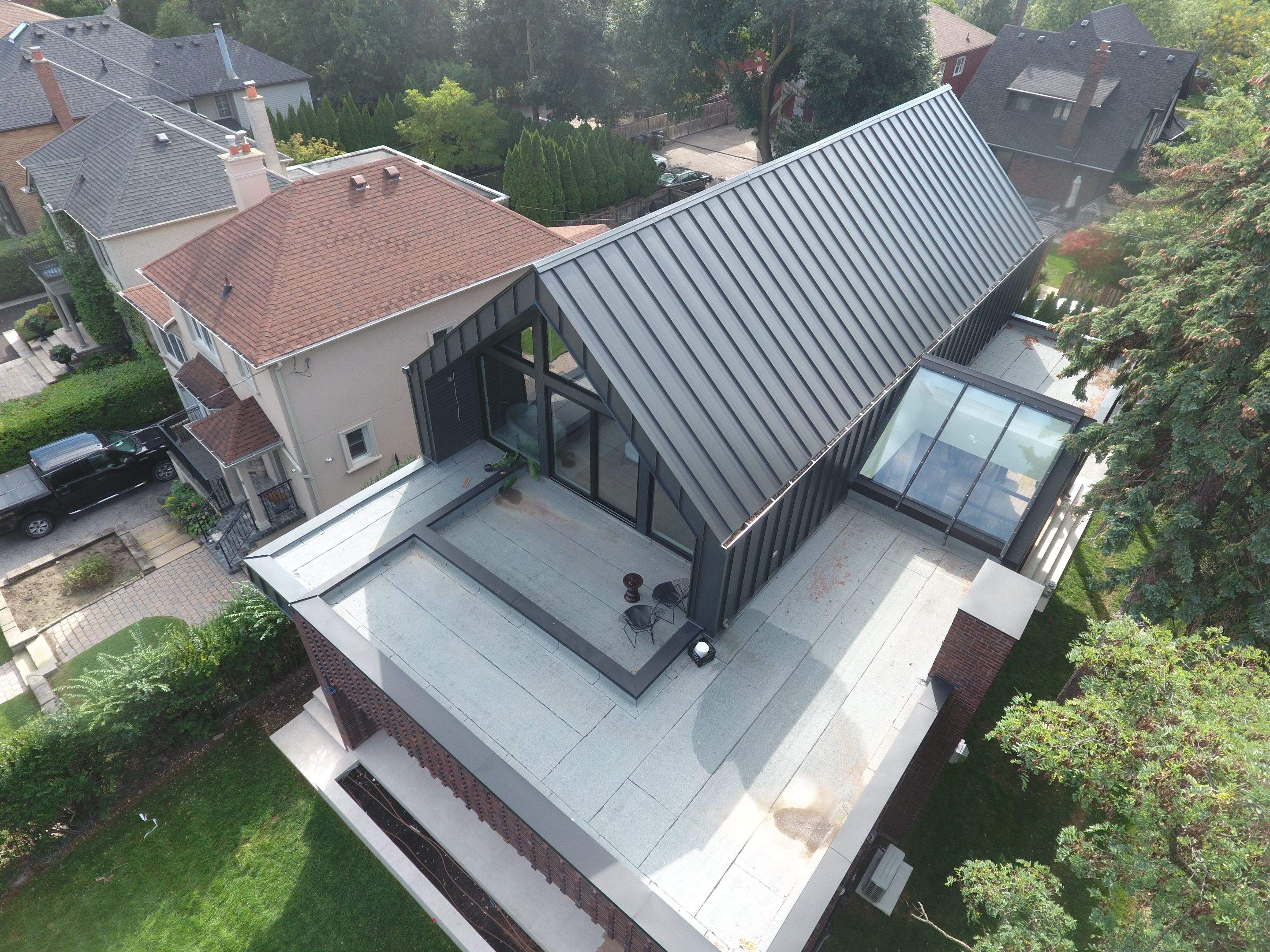 New Home Construction using 16" Standing Seam Panels by Jay Carter Roofing & Sheet Metal