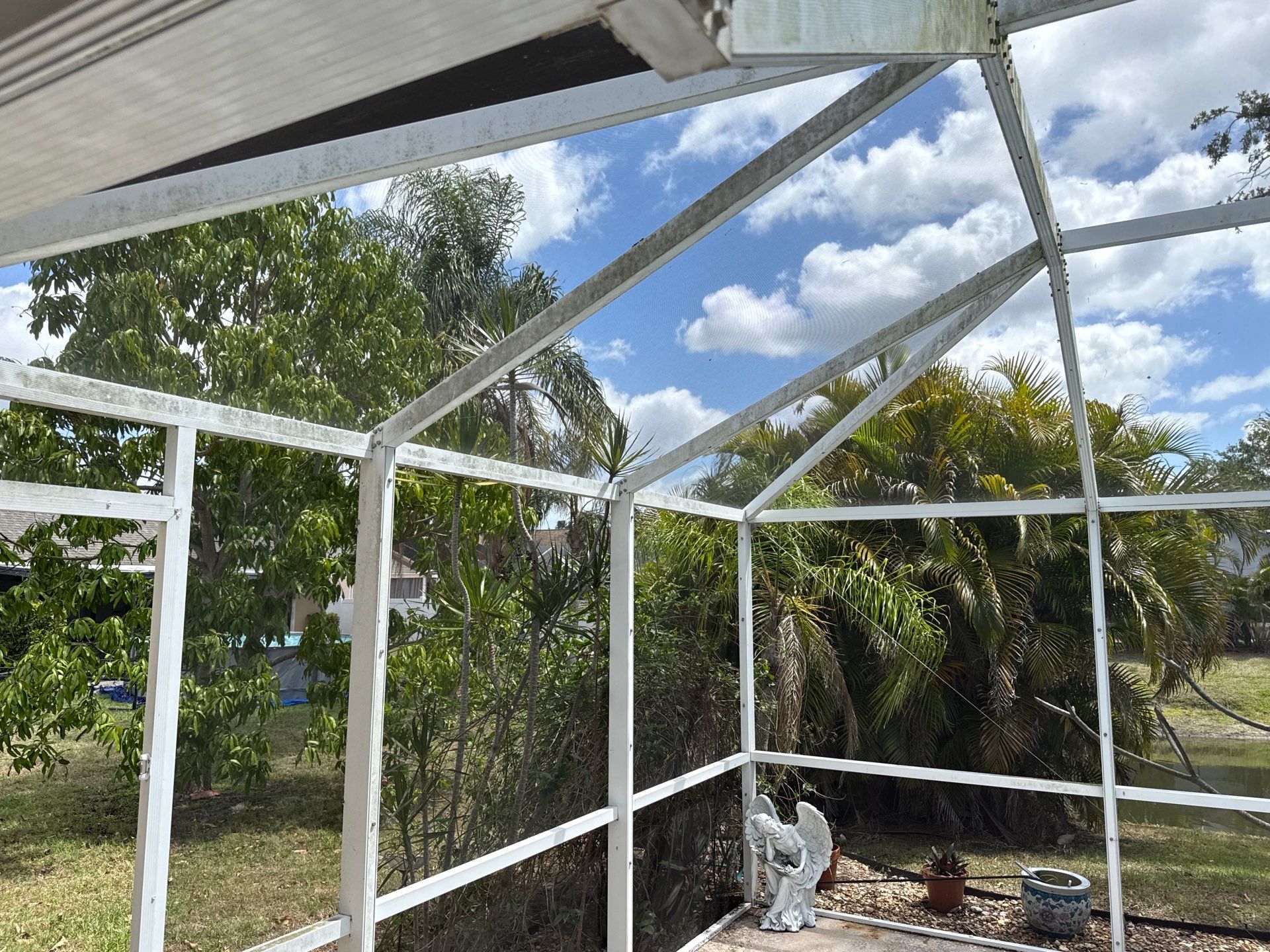 Pool Cage & Painted Pool Deck Cleaning in Sarasota, FL | Soft Wash by Sunshine AquaWash