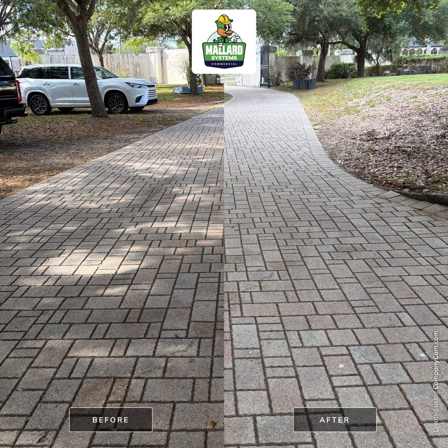 Tile Roof and Paver Driveway Cleaning by Mallard Systems