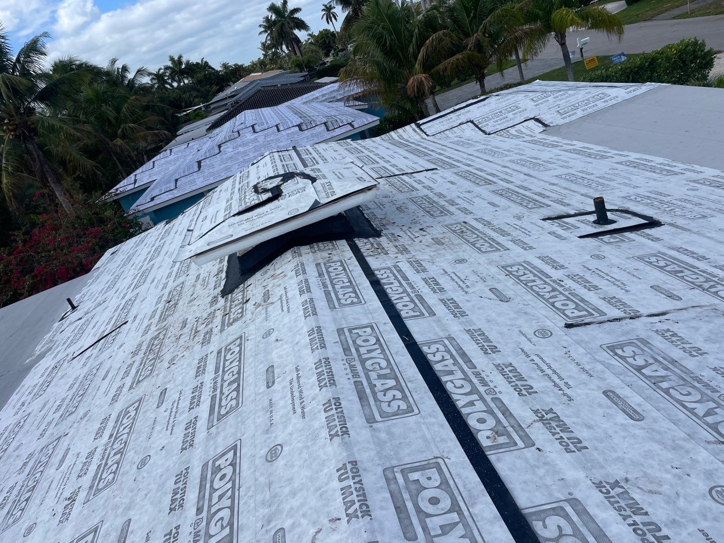 Residential Roofing Installation using 1" Nail strip metal roof by BLUES BROTHERS ROOFING
