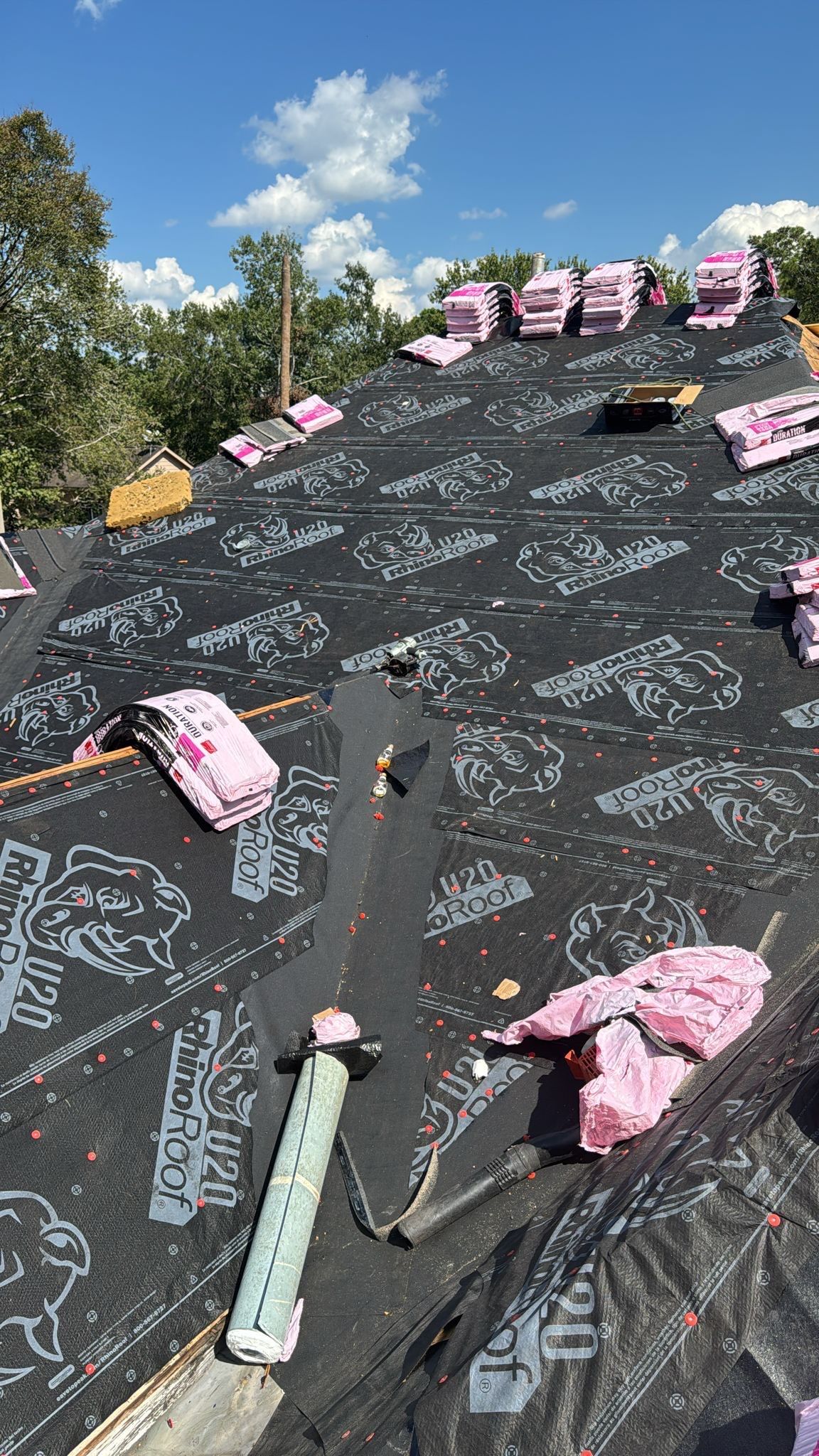 Residential Roofing Installation using Owen's Corning Duration (Lifetime) Shingles by Roof Repair Company