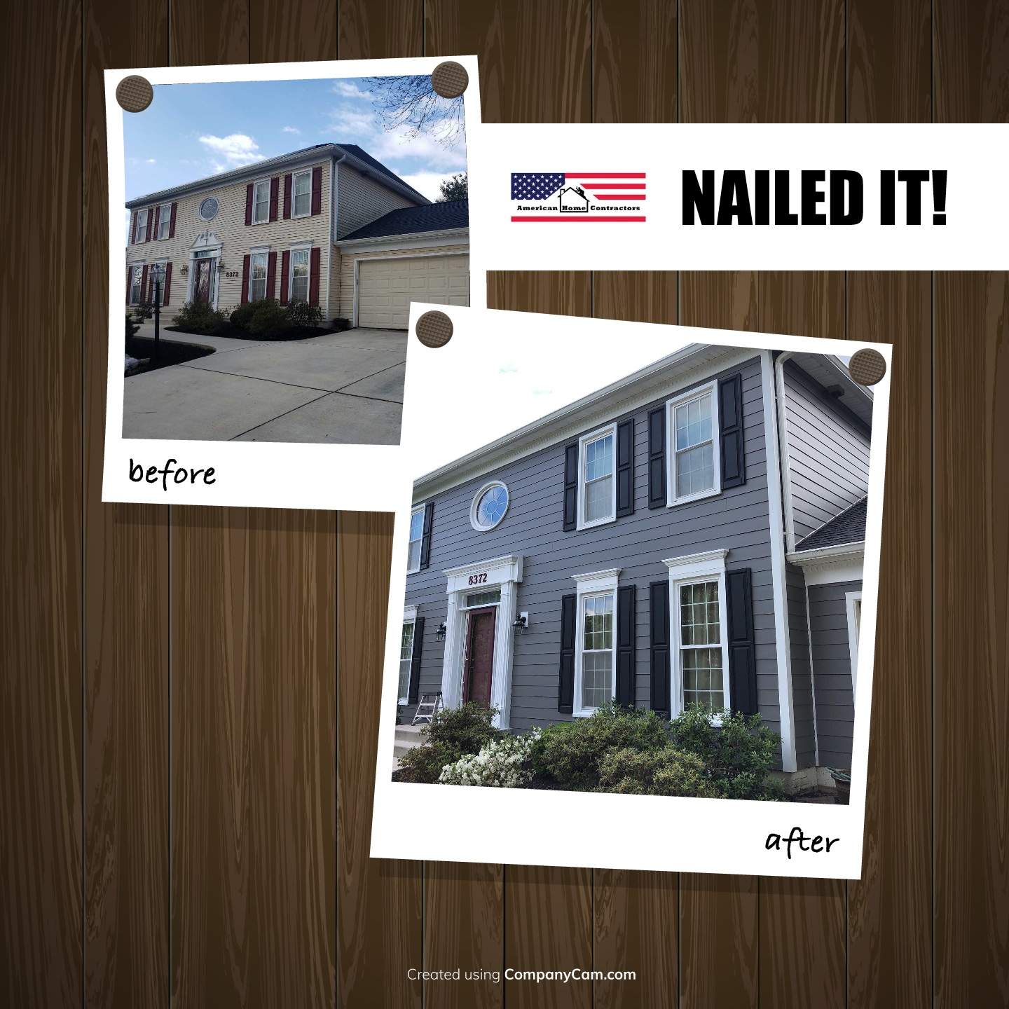 Siding Replacement using James Hardie siding by American Home Contractors