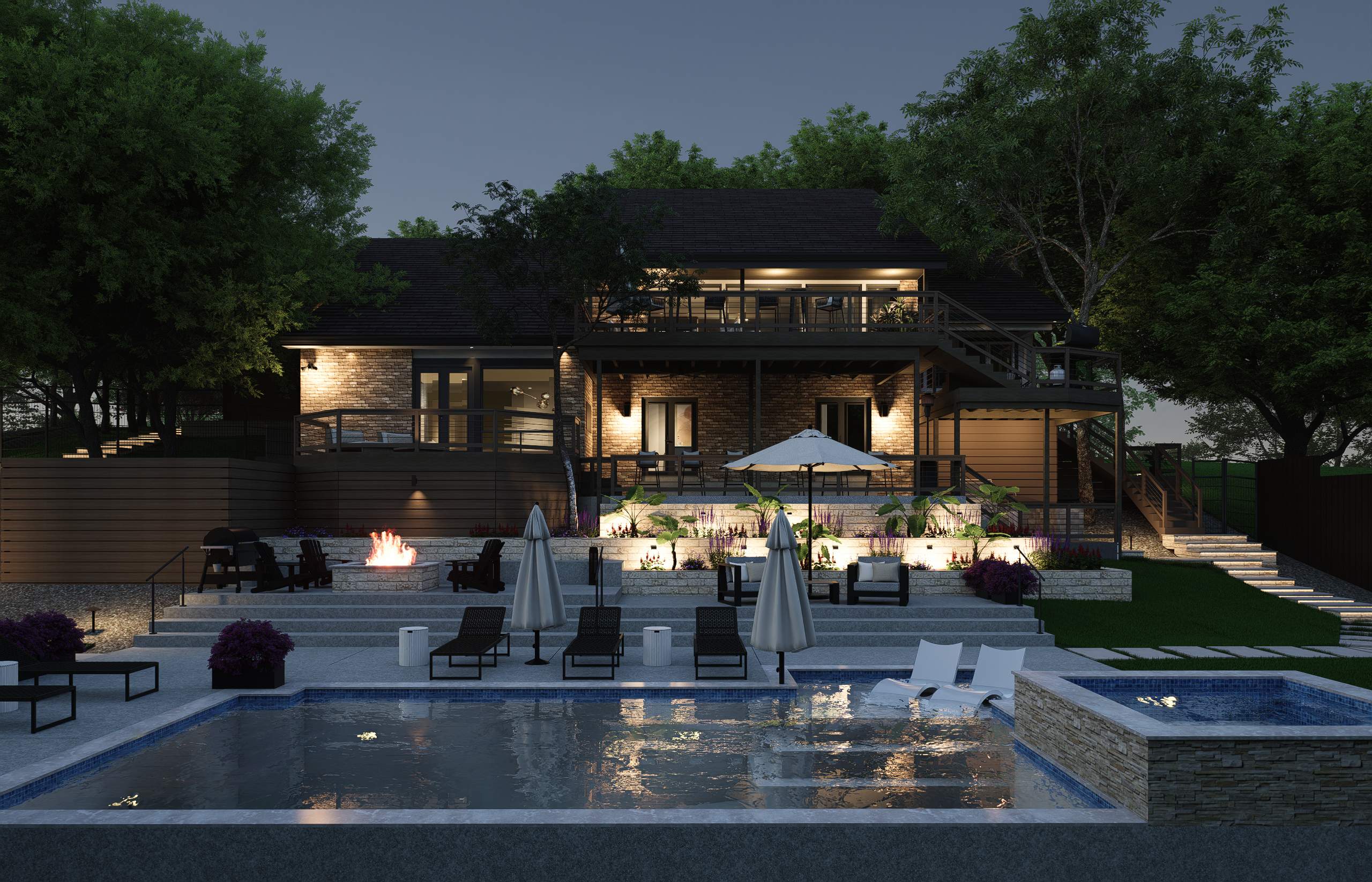 3D Design Render, Fair Oaks Ranch TX by Hole In One Lawns, LLC