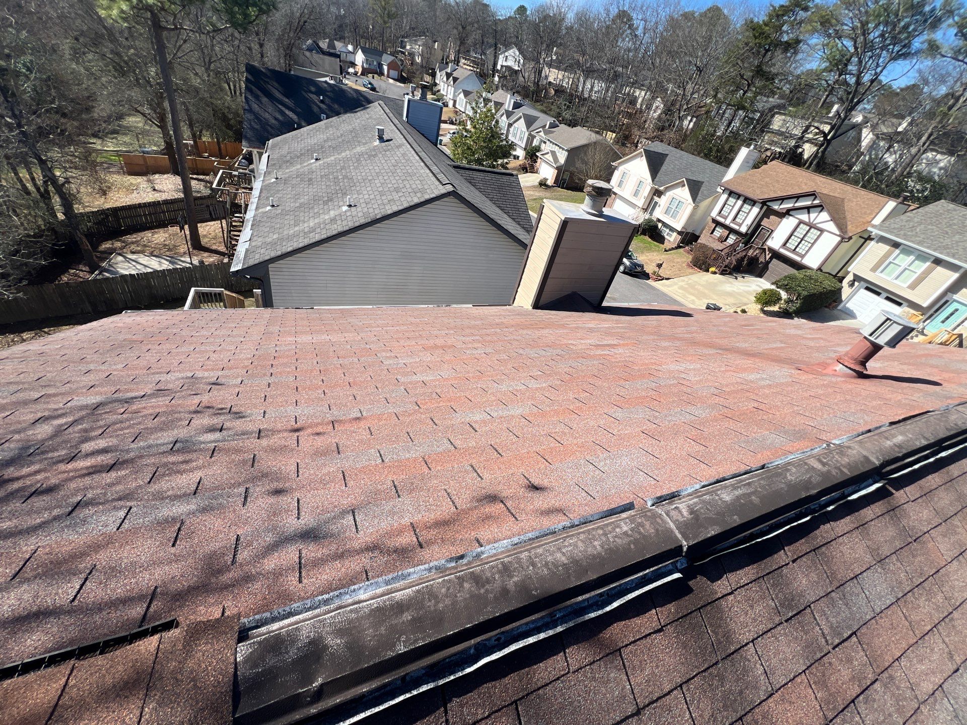 Roof Replacement in Pelham (Weathered Wood) by The Roofing Dudes