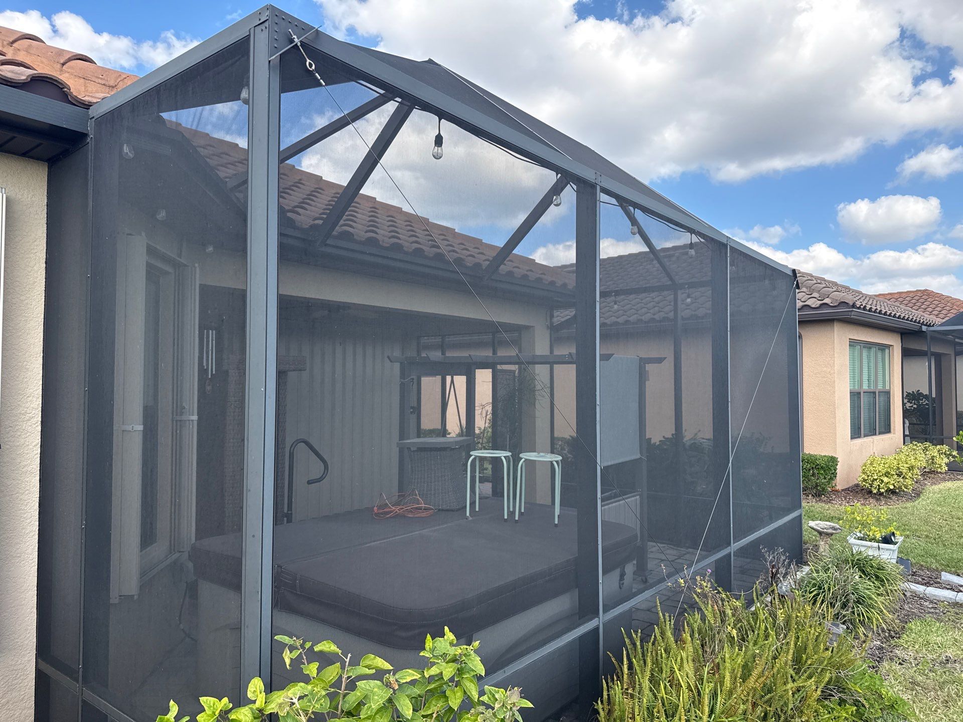 Lanai Paver & Screen Enclosure Cleaning | Artisan Lakes, Palmetto FL by Sunshine AquaWash