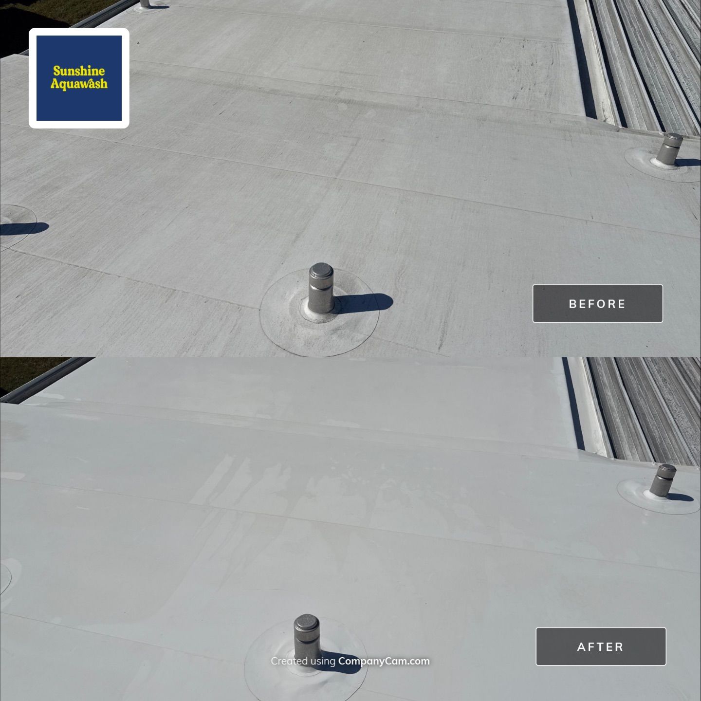 TPO Membrane Mobile Home Roof Cleaning Parrish, FL by Sunshine AquaWash