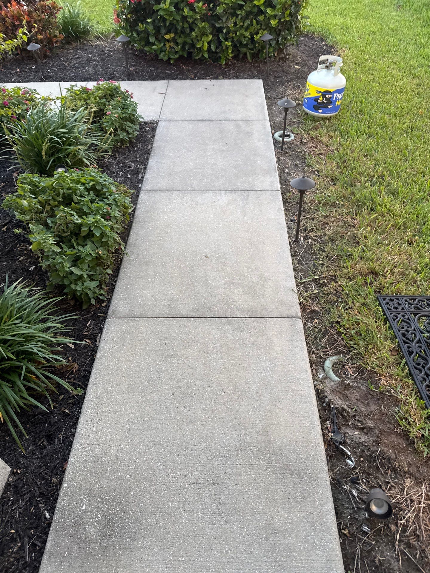 Concrete Driveway, Sidewalk, Street Curbing, and Entryway Cleaning in Willow Walk Community, Palmetto, FL by Sunshine AquaWash