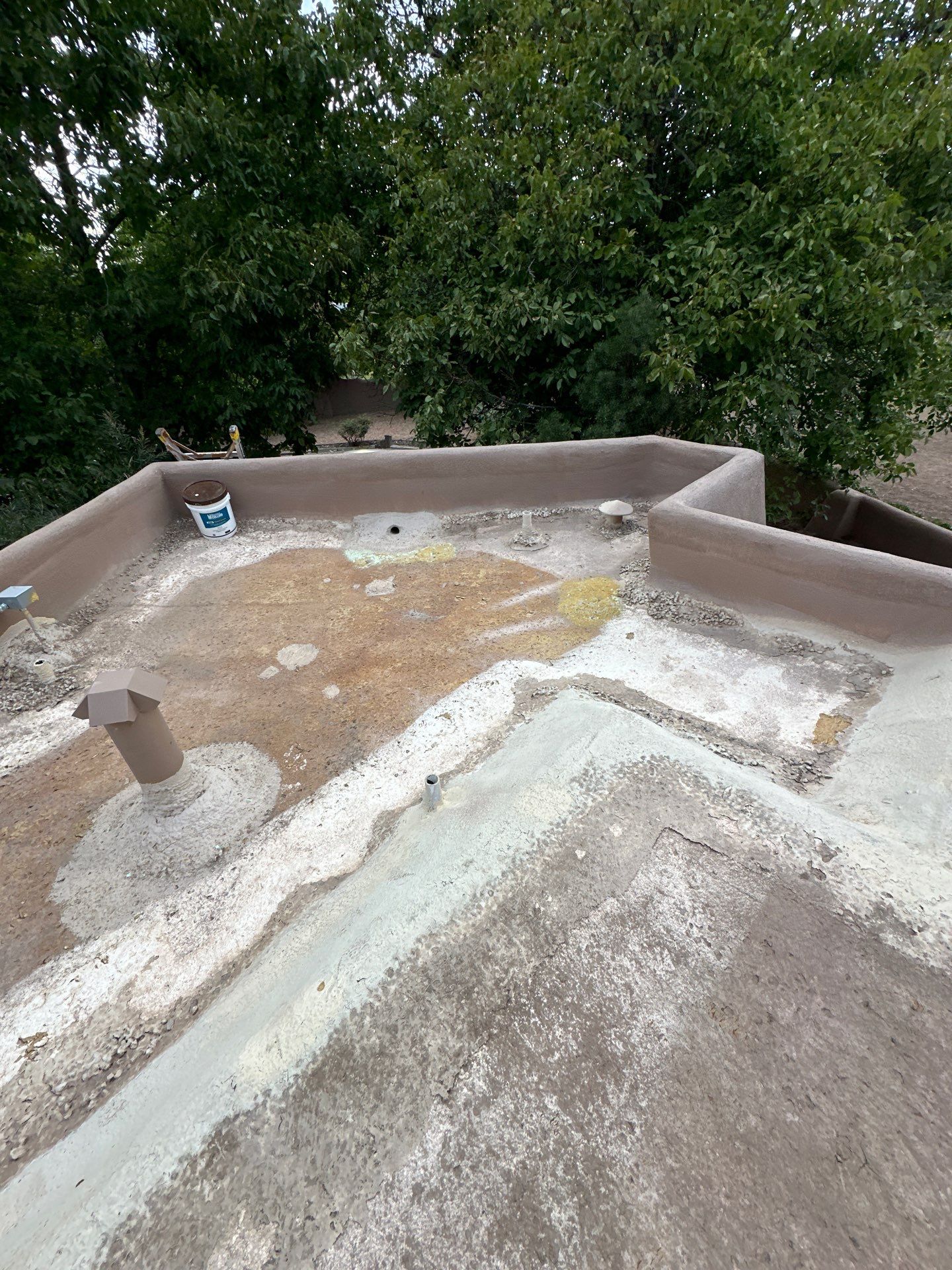 Residential roof application by SPF Services 