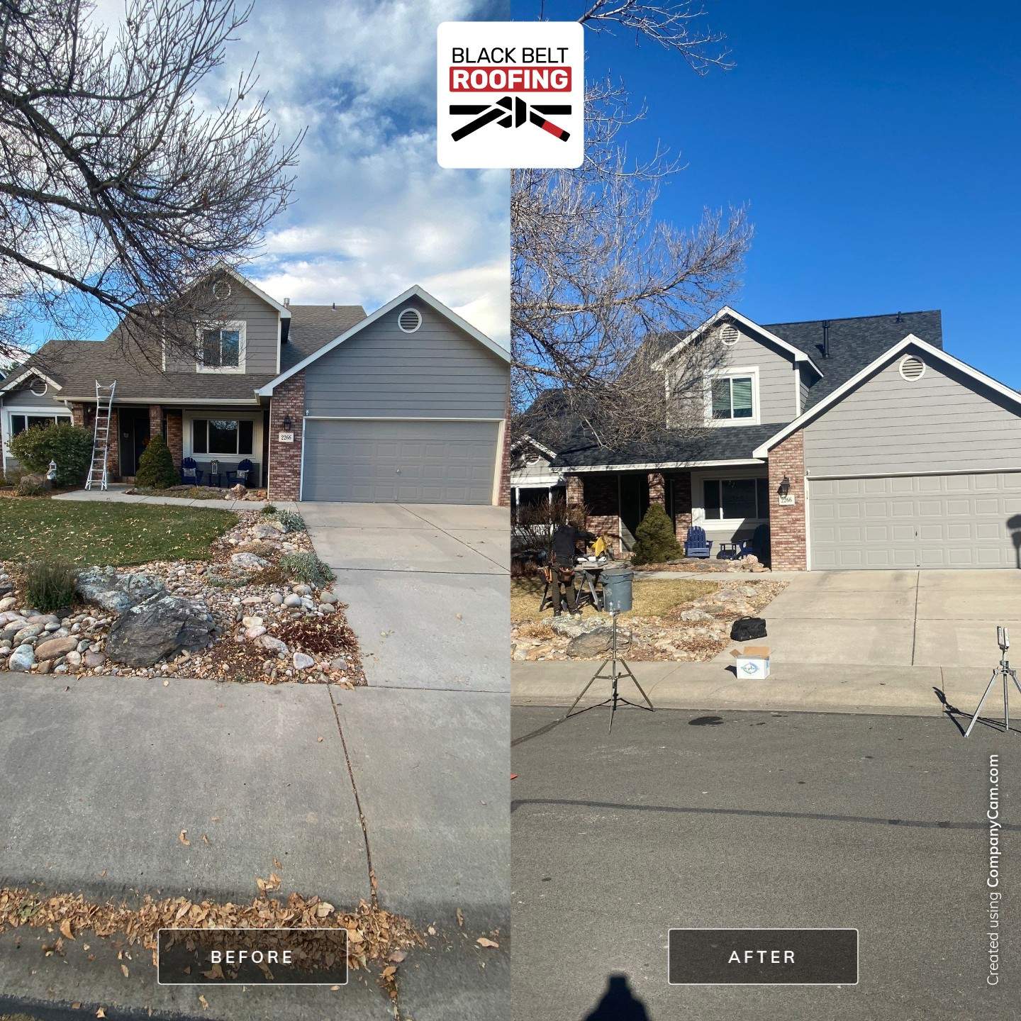 Resdiental Hail Damage Roof Replacement using Certainteed Northgate by Black Belt Roofing