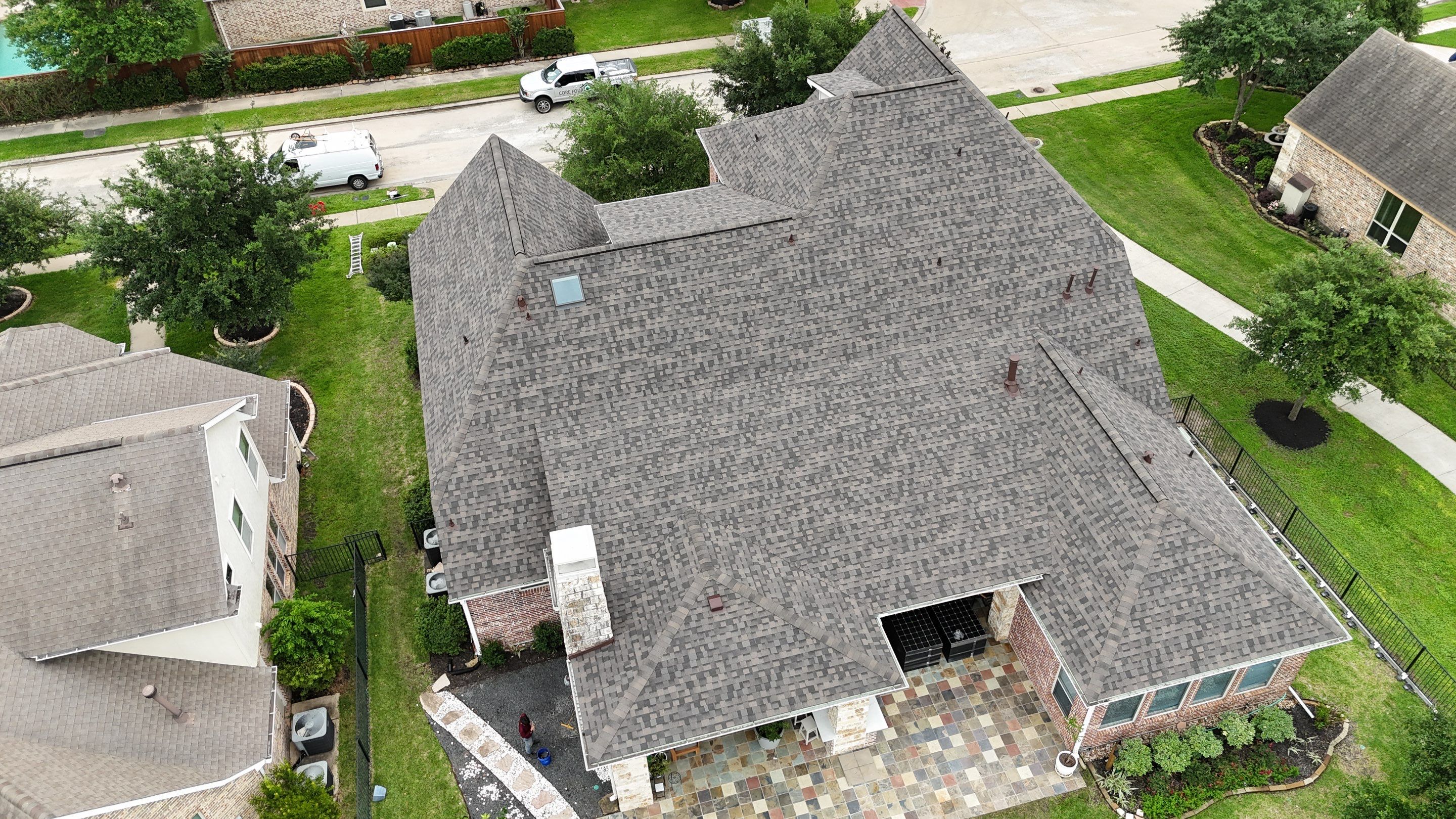 Residential Roofing Installation using IKO Dynasty by Core Four Roofing