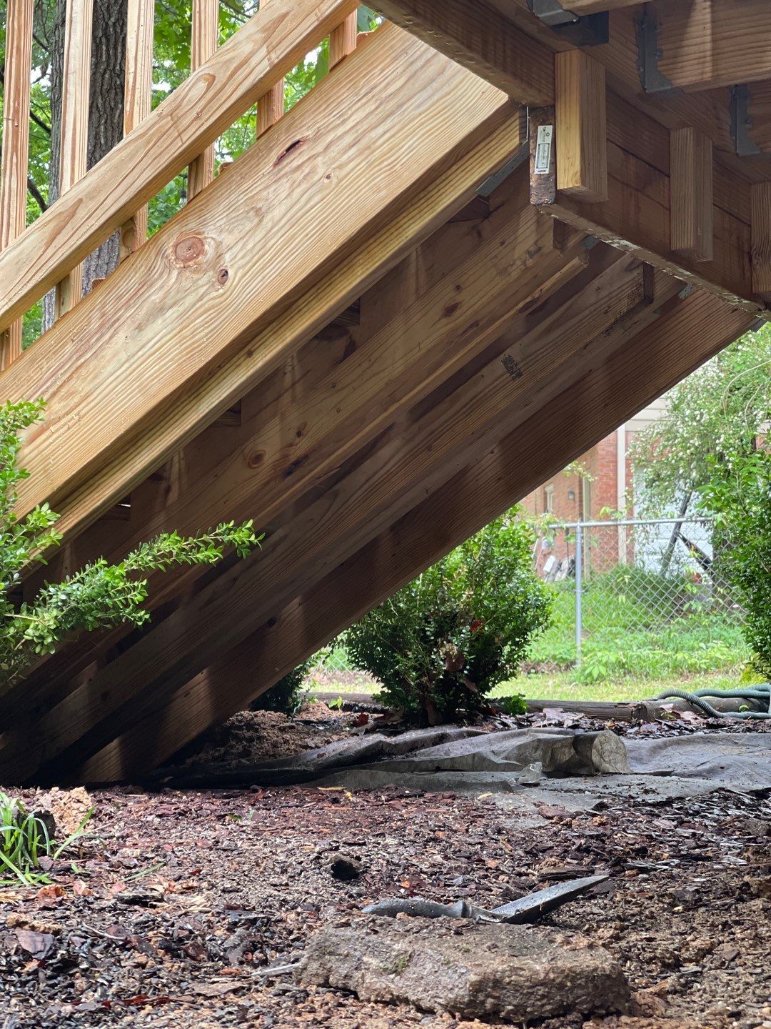Oak Leaf Circle - Deck Installation  by Pillar and Pine