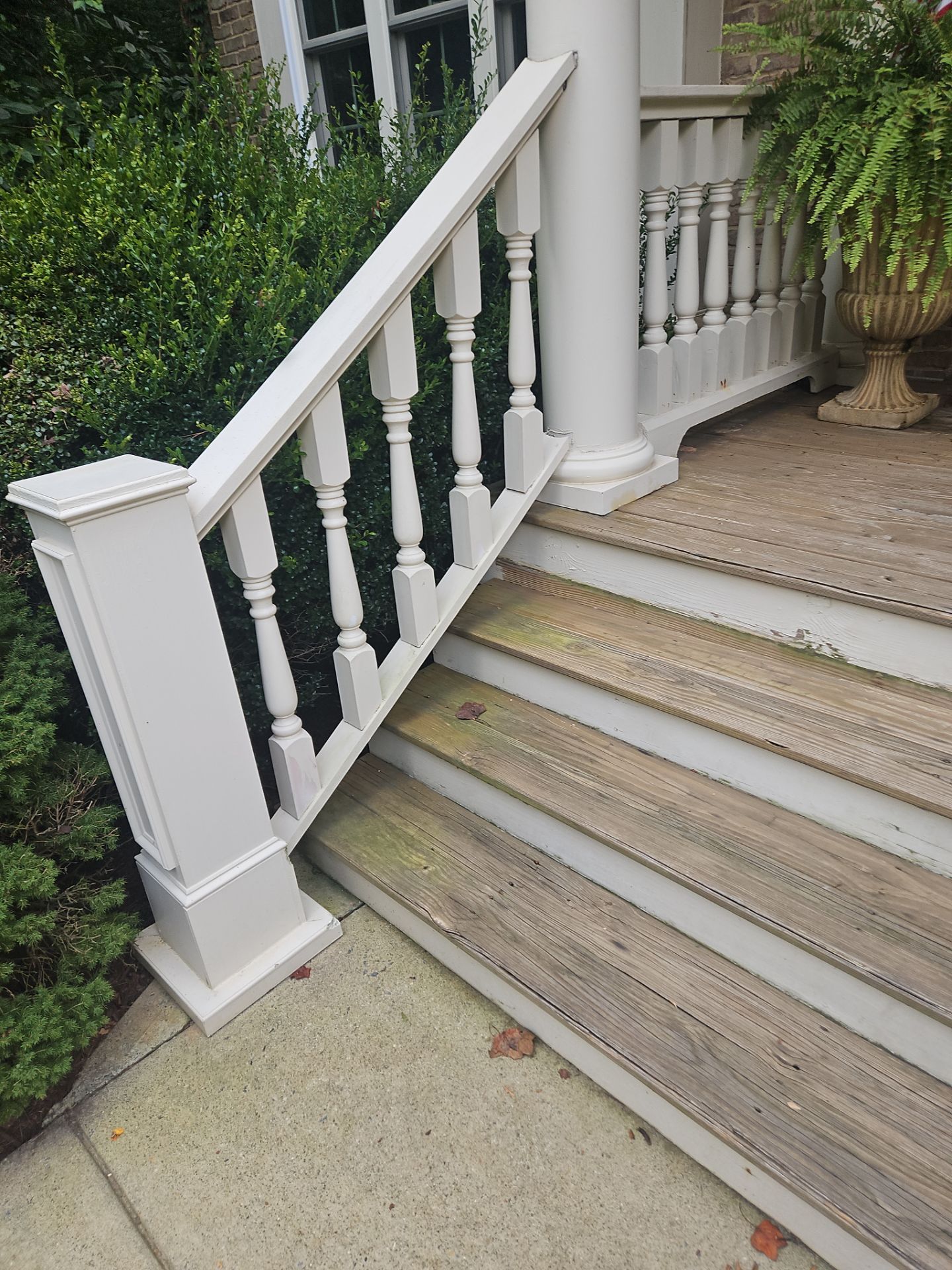 Alpharetta, GA Front Porch Replacement using Cedar Decking by Nelson Exteriors