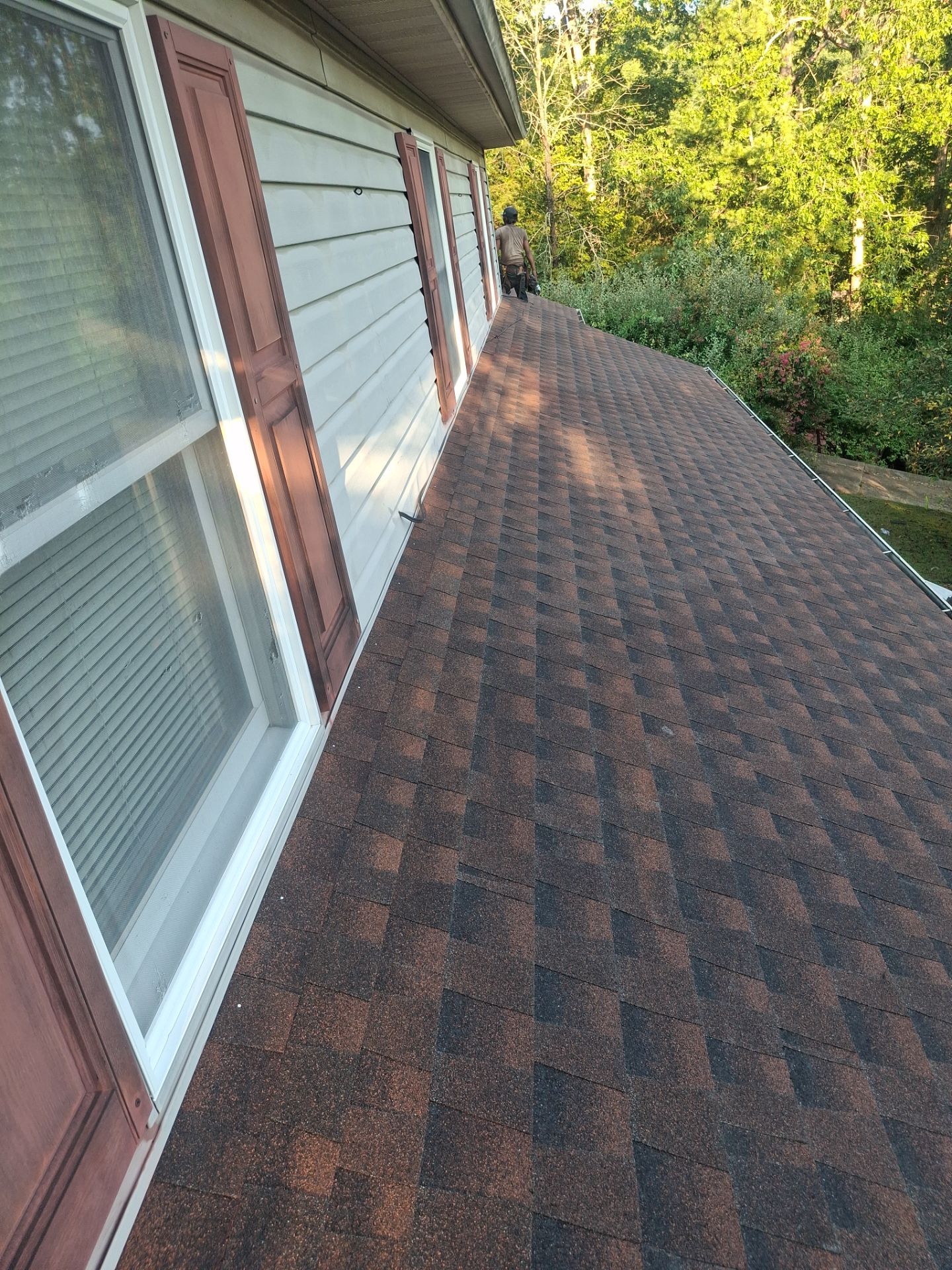 Residential Roofing Installation using GAF TImberline HDZ Hickory by Rainstoppers Roofing