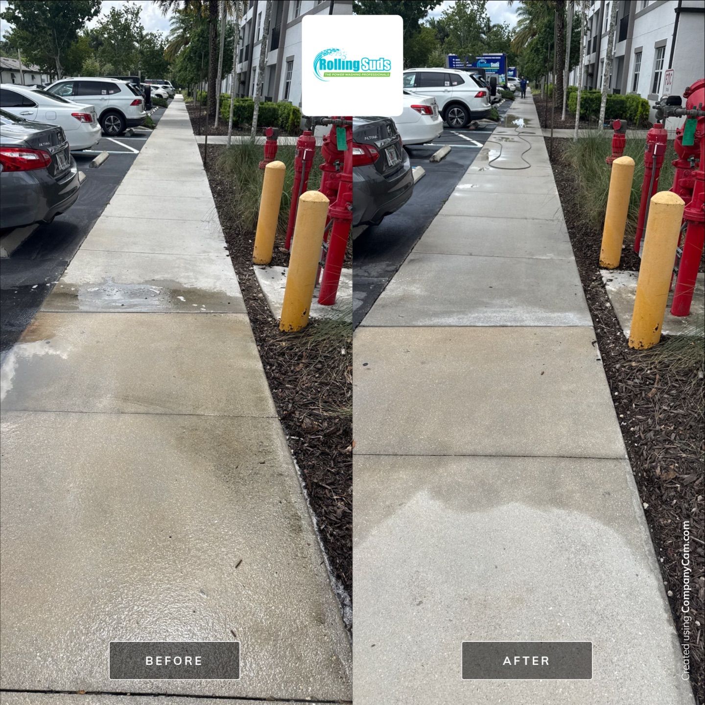 Apartment Flat Work by Rolling Suds Power Washing of Naples - Fort Myers