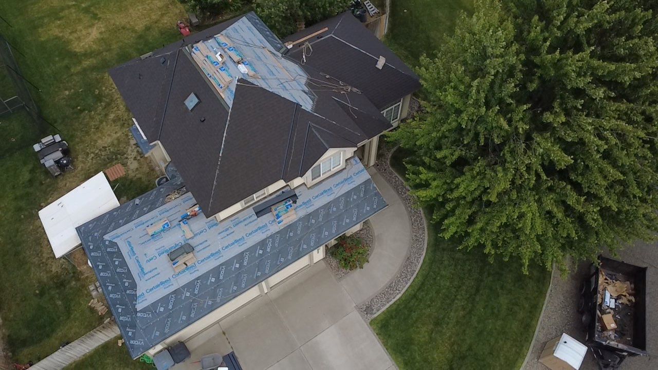 Residential Architectural Shingle Roof Replacement on Two-Story Home Cambridge Ct Kennewick, WA 99338  The Denali System - Certainteed Landmark Shingle - Black Walnut by Alpine Roofing