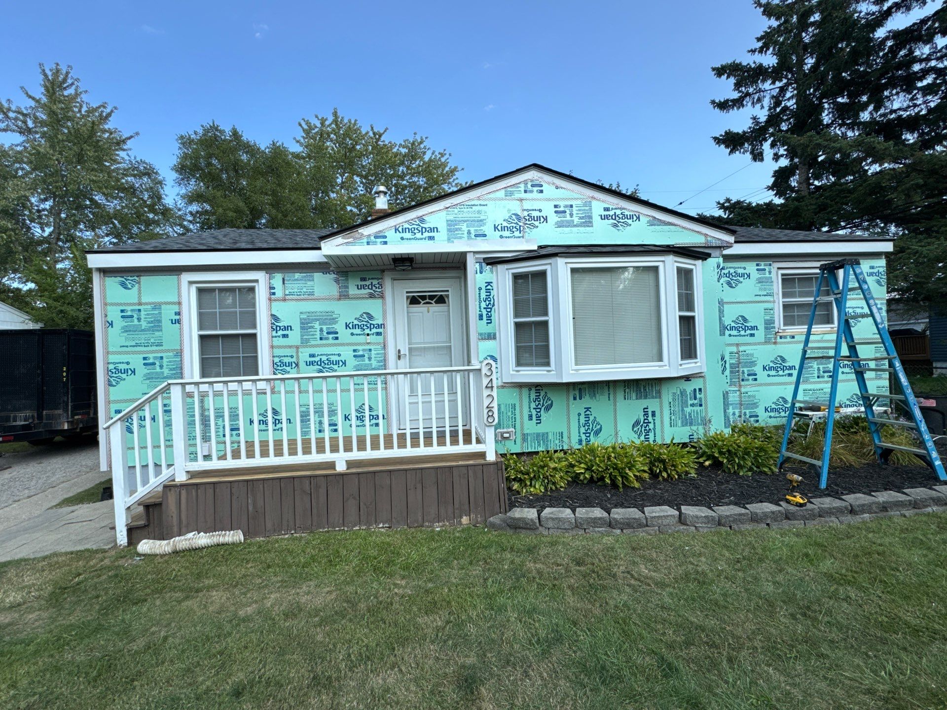 Siding Replacement using Alside D5" Platinum Grey by 180 Contractors