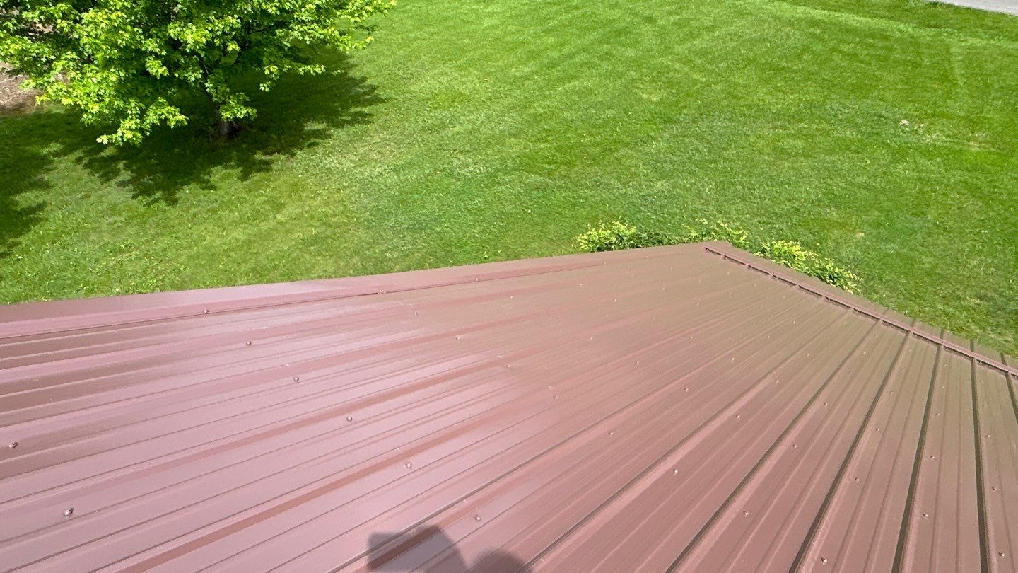 Residential Roofing Installation using Performance Panel Metal - Coca Brown by RoofX 