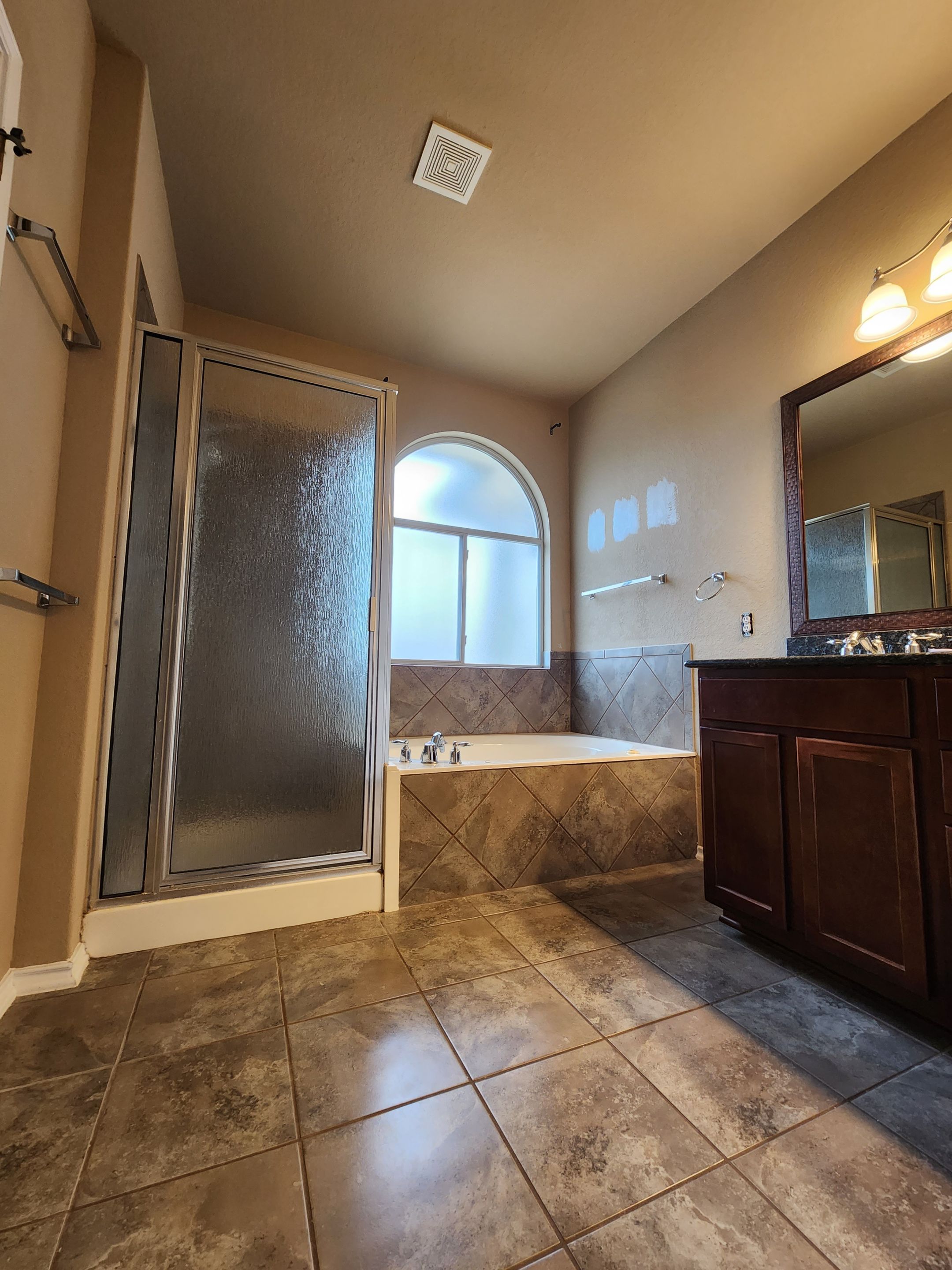 Large Walk In Shower Before and After by Legacy Bath and Kitchen 