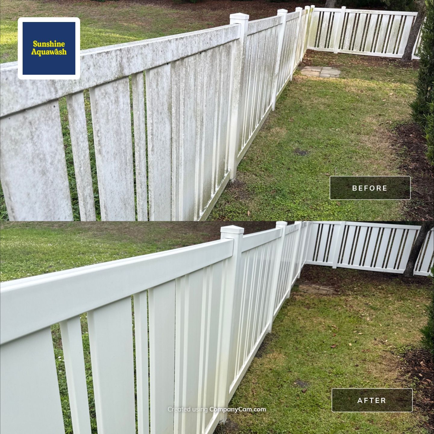 Vinyl Fence & Concrete Cleaning in Central Park at Lakewood Ranch, FL by Sunshine AquaWash