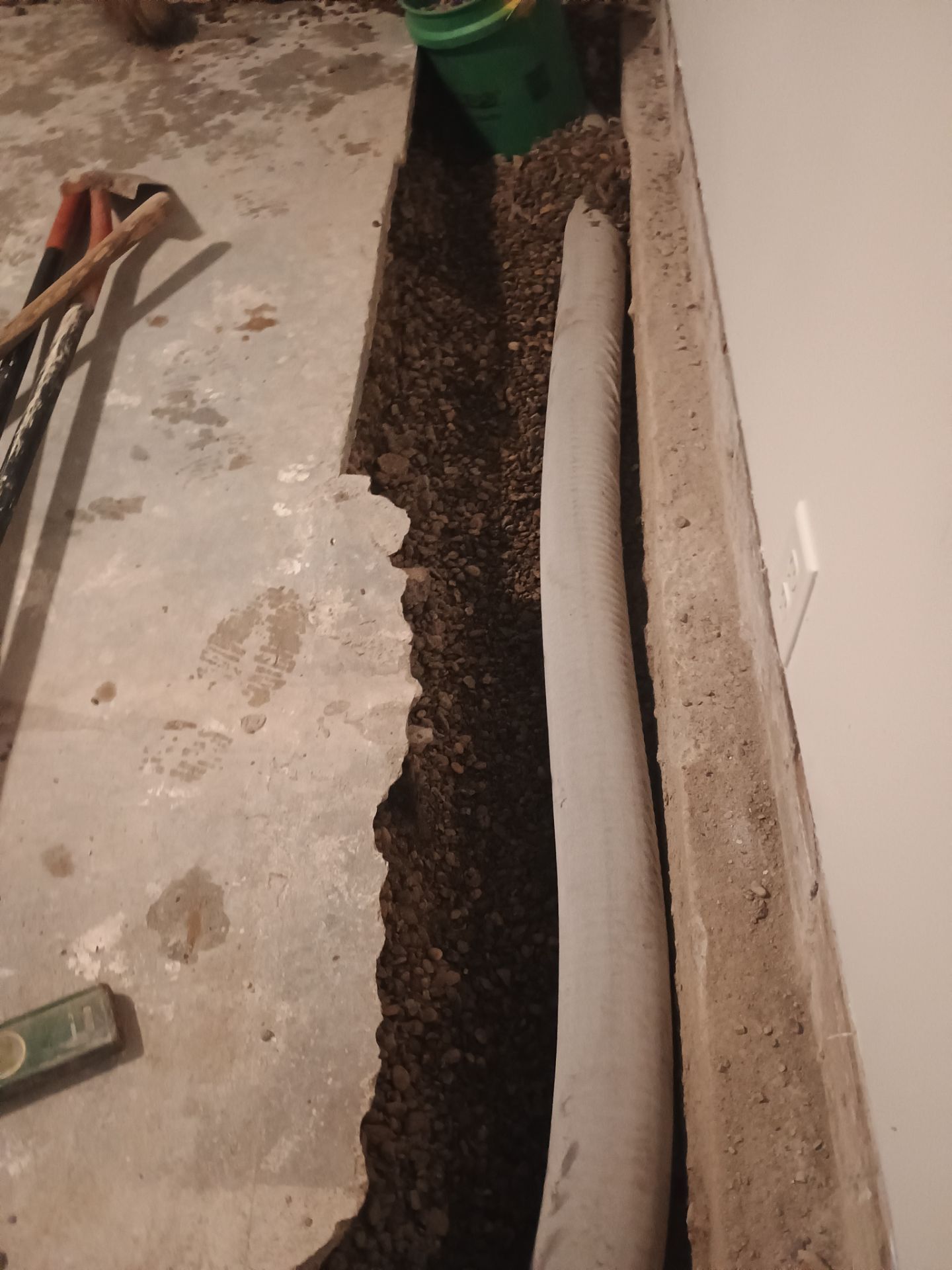 Drain tile for Kael in New Brighton by Waterproofing Northeast