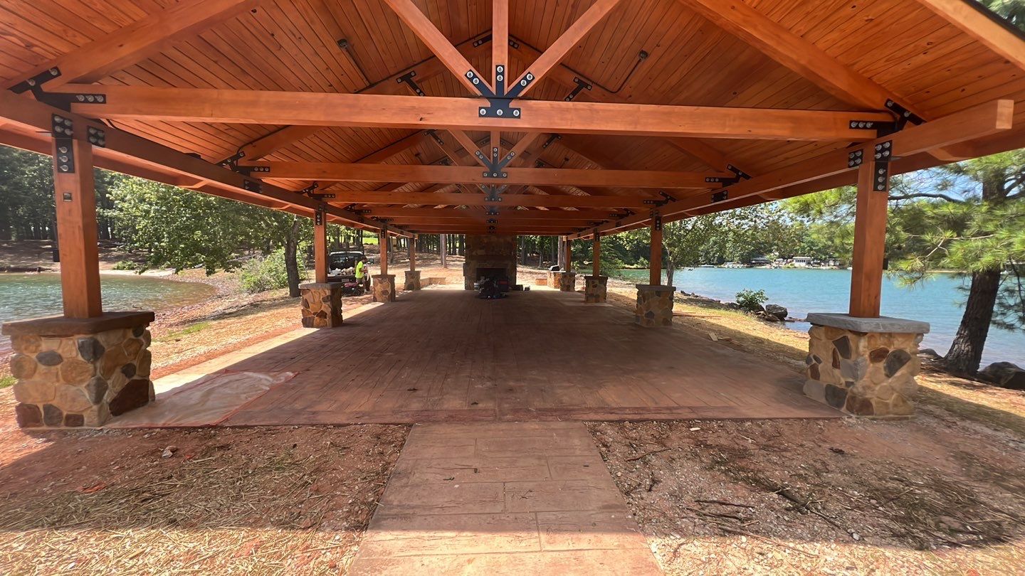 Stamped Concrete Pavilion Slab by Xtreme Concrete Services
