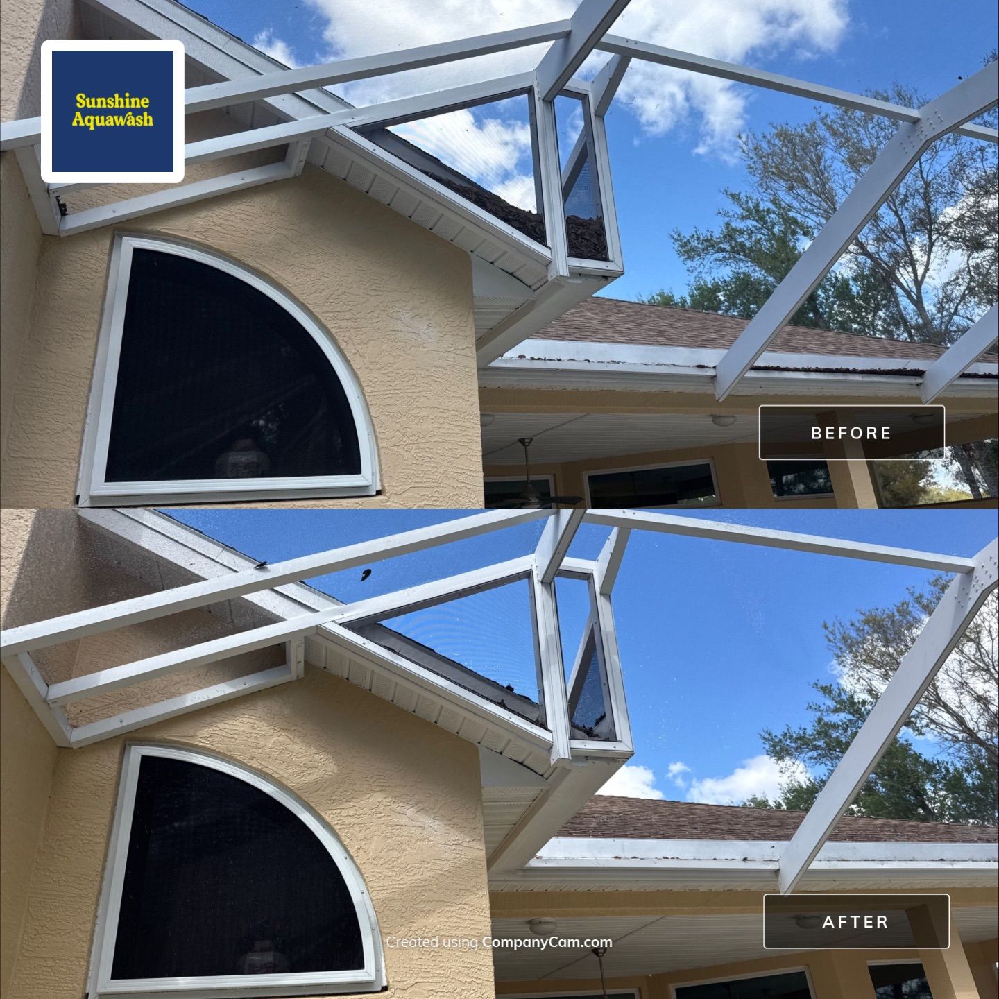Painted Pool Deck, Pool Cage & Exterior Surface Cleaning in Creekwood – Bradenton, FL by Sunshine AquaWash