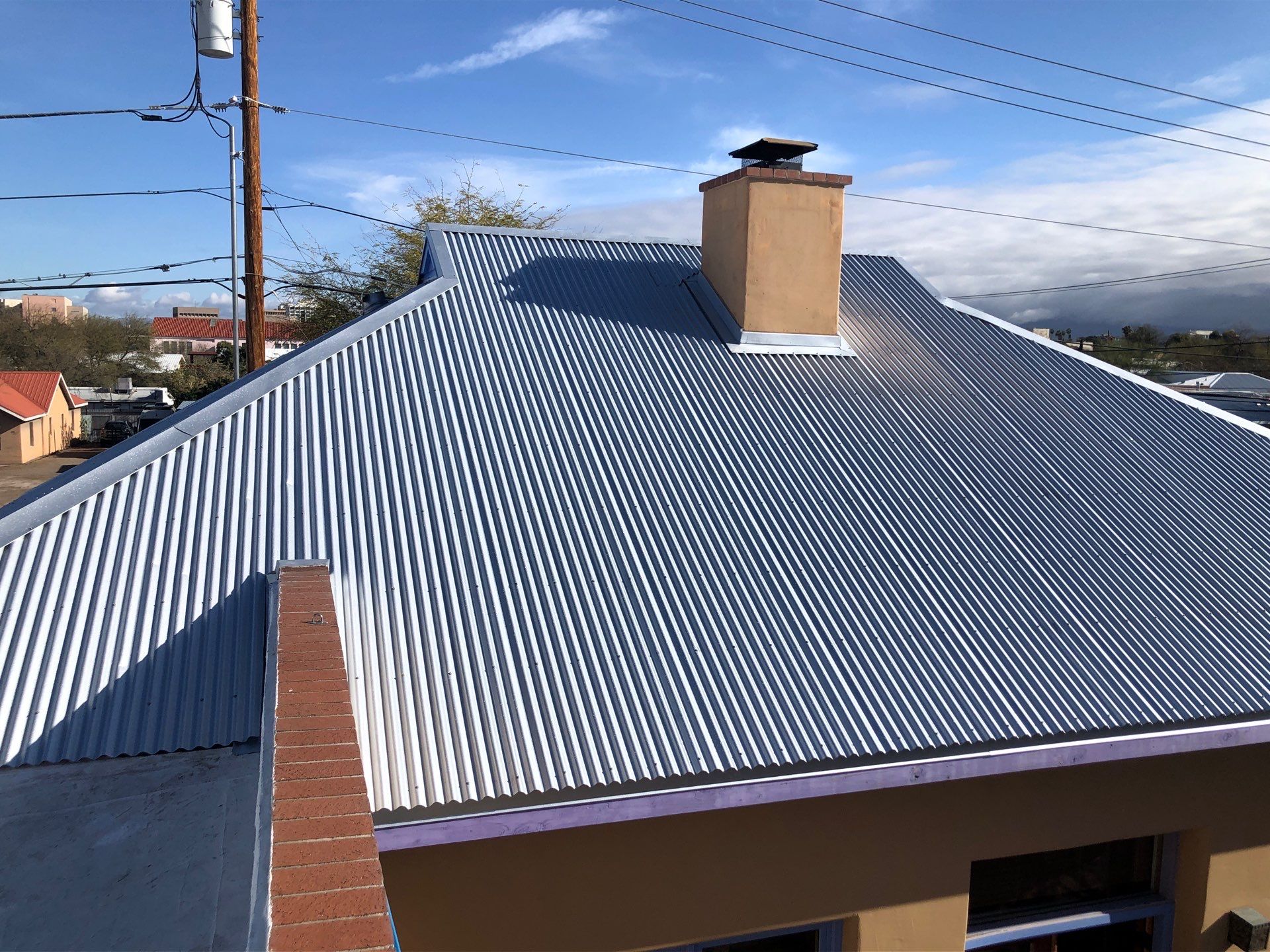 Metallic Silver Exposed Fastener by Reimagine Roofing